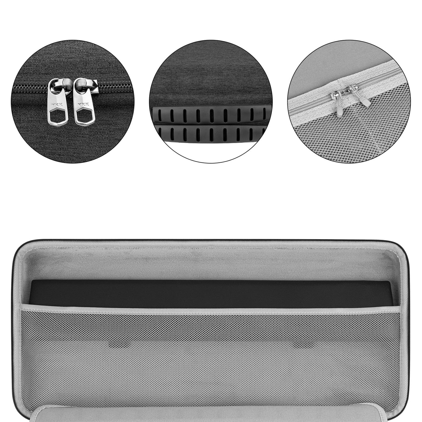 GEEKRIA Full Size Keyboard Case, Hard Shell Travel Carrying Bag for 104~108 Key Computer Mechanical Gaming Keyboard, Compatible with Corsair K100 RGB Mechanical, K95 RGB, Razer BlackWidow V4 Pro
