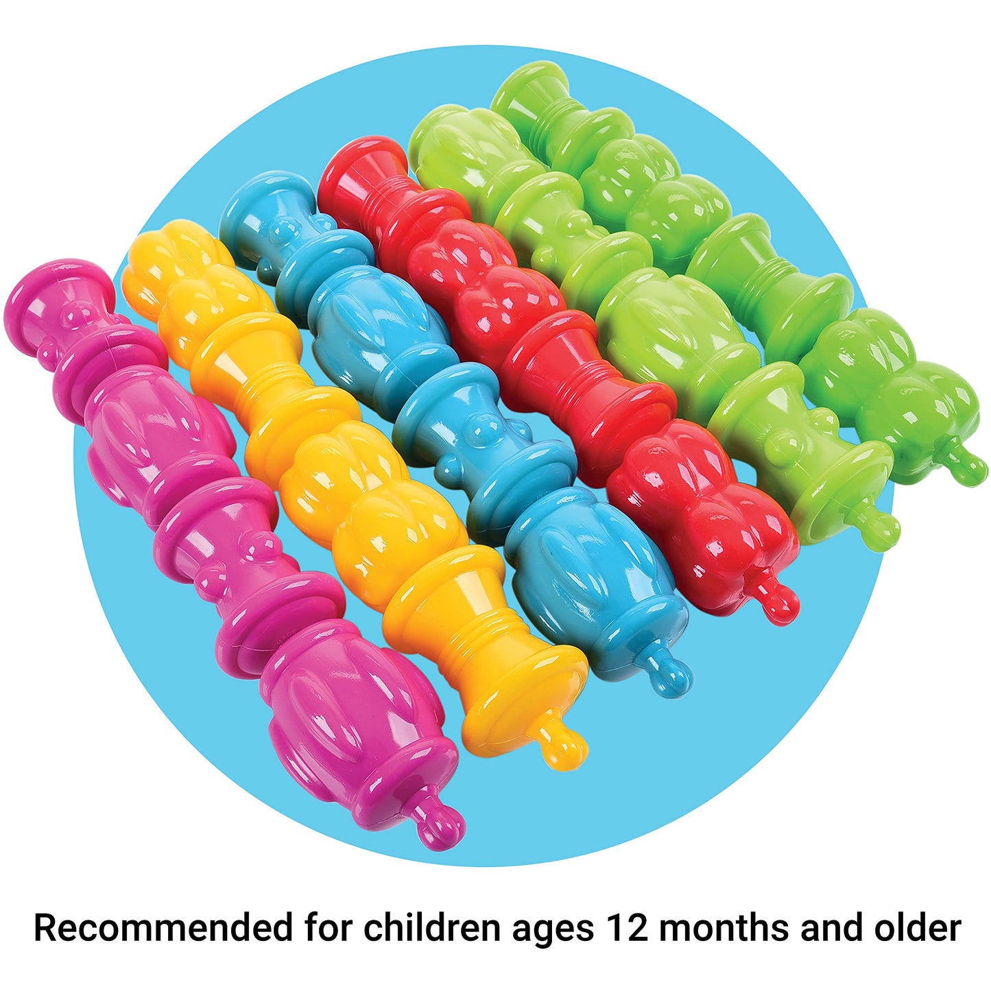 Constructive Playthings TYE-24 24 Piece Snap Beads Set for Kids, Grade: Kindergarten to 2, Age: 10" Height, 3" Wide, 8.5" Length
