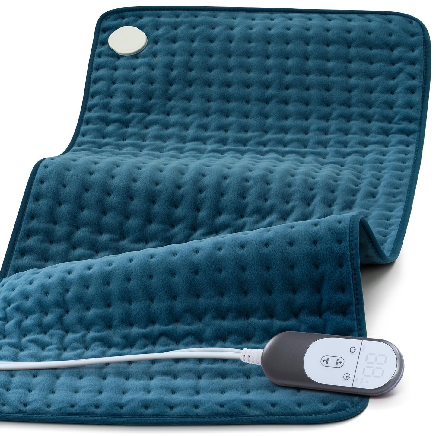 VALGELUIK 17x33 Heating Pad for Pain Relief | Ultra-Soft Microplush Fabric | 6 Adjustable Heat Settings (Moist & Dry) | Safe 2-Hour Auto Shut-Off | Perfect for Back, Neck, Shoulders | Great Gift Idea