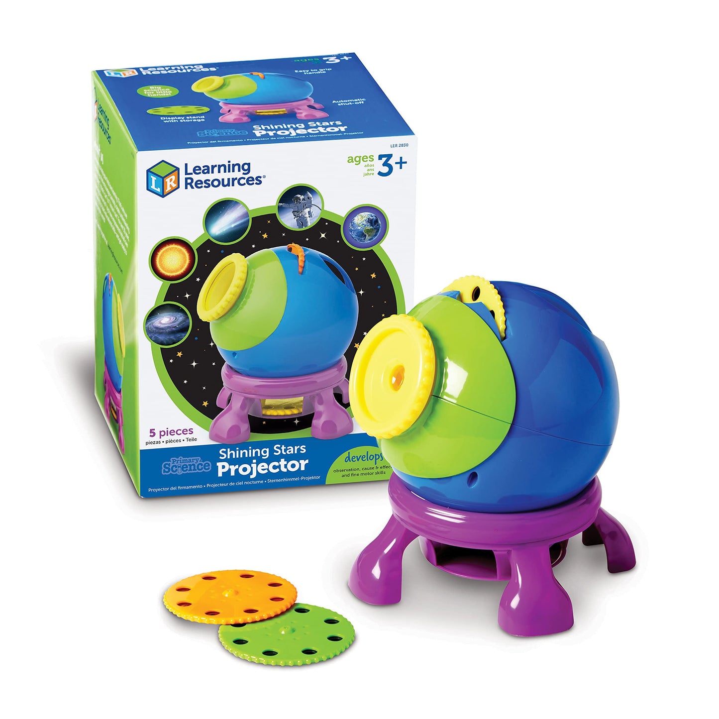 Learning Resources Shining Stars Projector - 5 Pieces, Ages 3+ Toddler Learning Toys, Space Toys for Kids