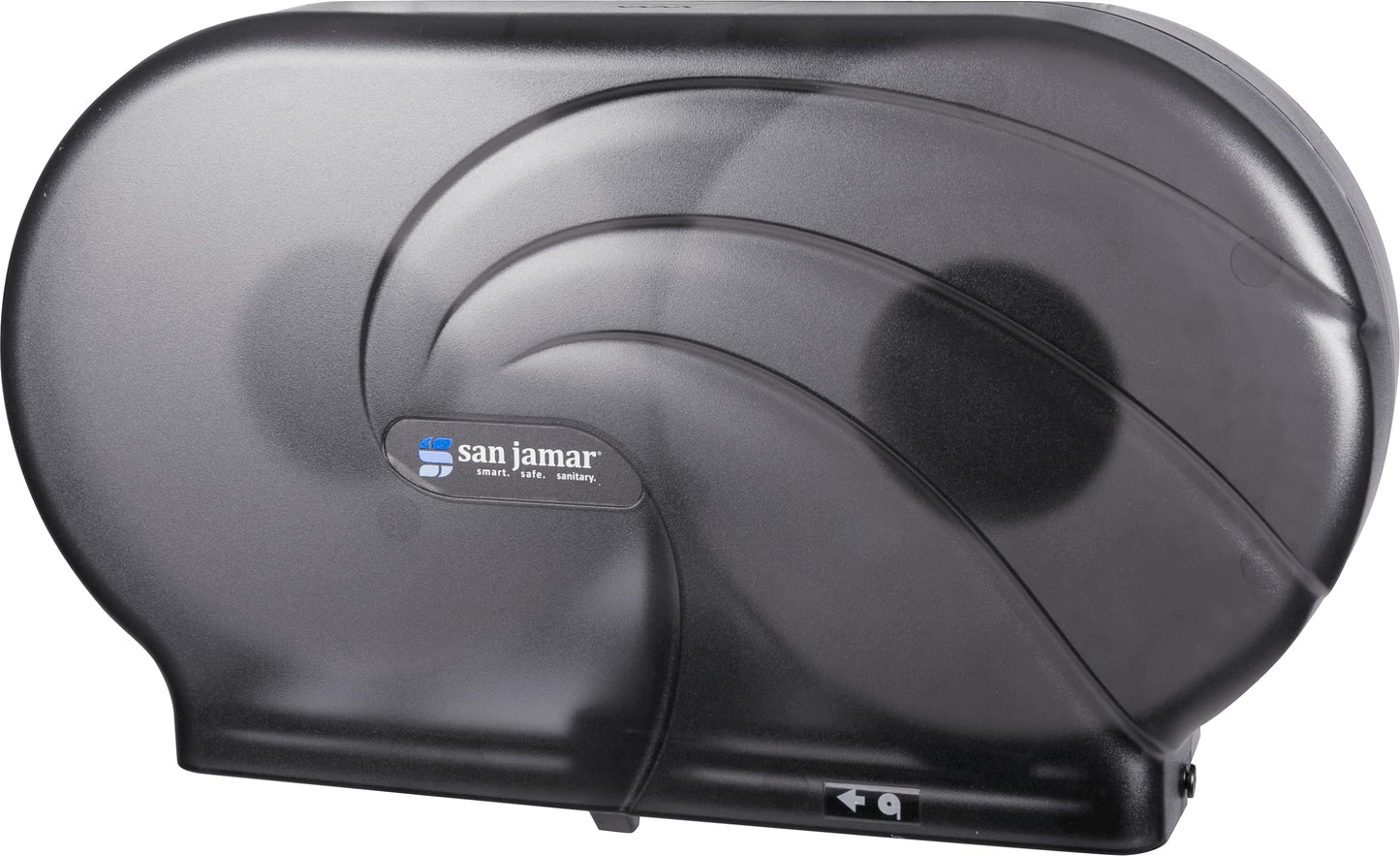 San Jamar - SJMR4090TBK R4090TBK Twin 9" JBT Toilet Tissue Dispenser, Black Pearl