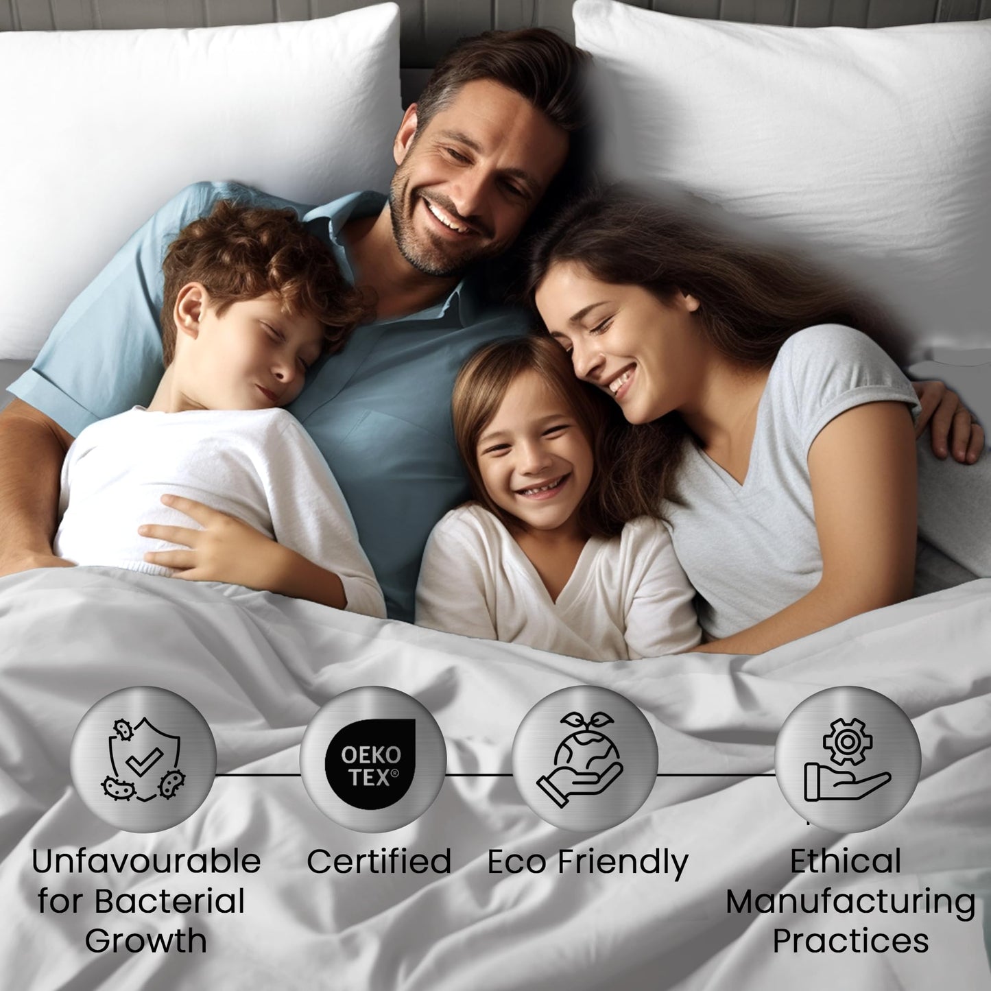 CHATEAU HOME COLLECTION Tencel Cotton Sheet Set, Soft, Breathable 300 Thread Count Oeko-TEX Certified King Bed Sheets, Cooling Sheets, Fits Mattresses Upto 17"- Silver