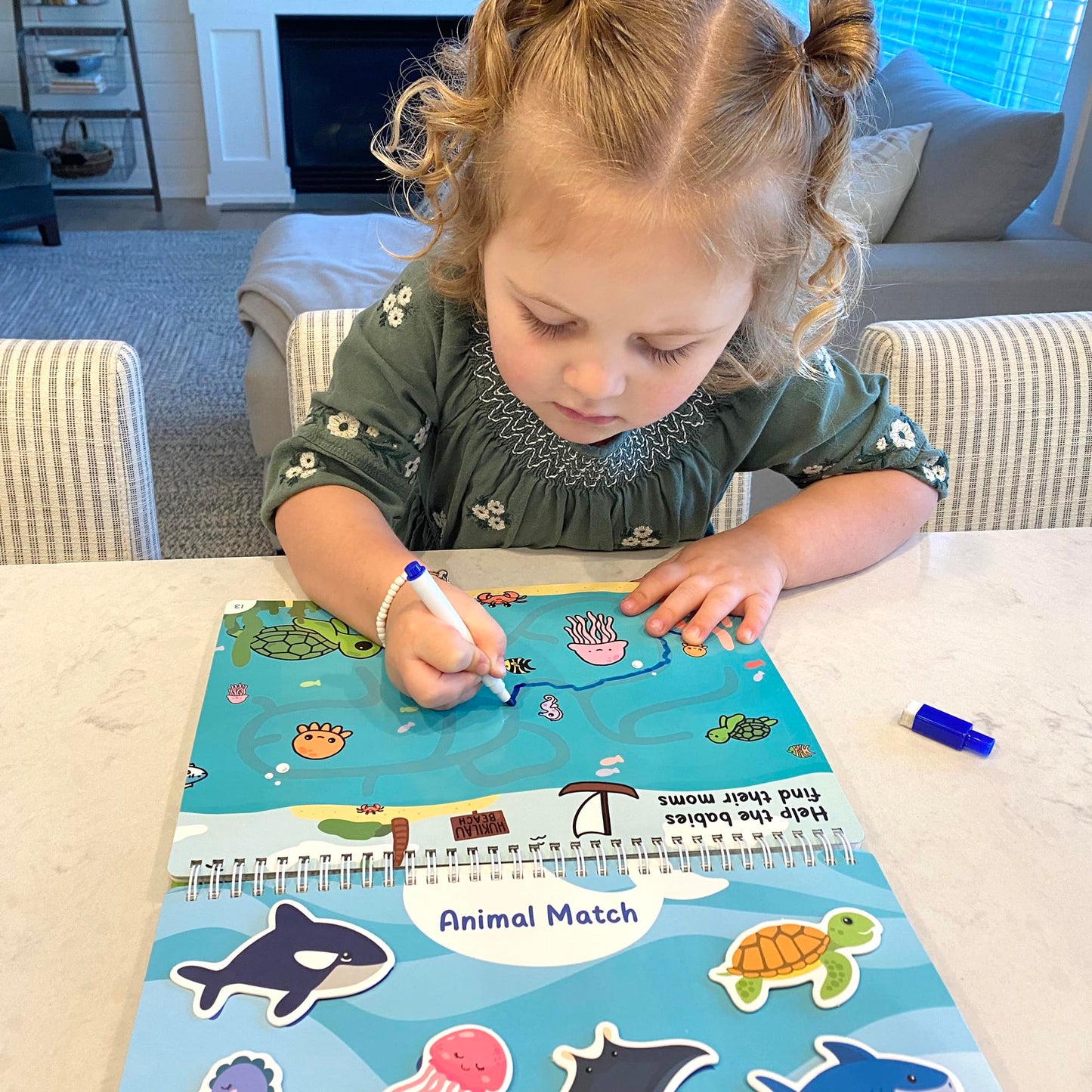 BenBen Busy Book for Toddlers, 30 Pages, Pre-Assembled, Montessori Toys, Preschool Learning Activities, Educational Sensory Toys, Kids Activity Book, Autism Learning Materials