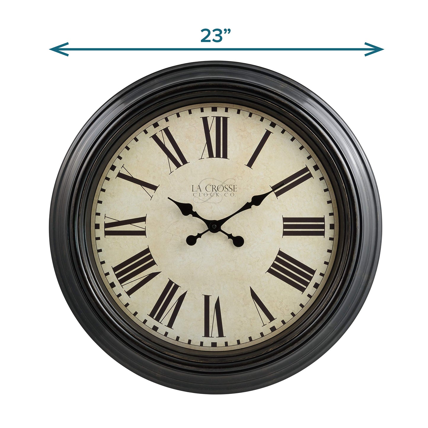 La Crosse Clock 404-2658 23-Inch Maxwell Quartz Wall Clock