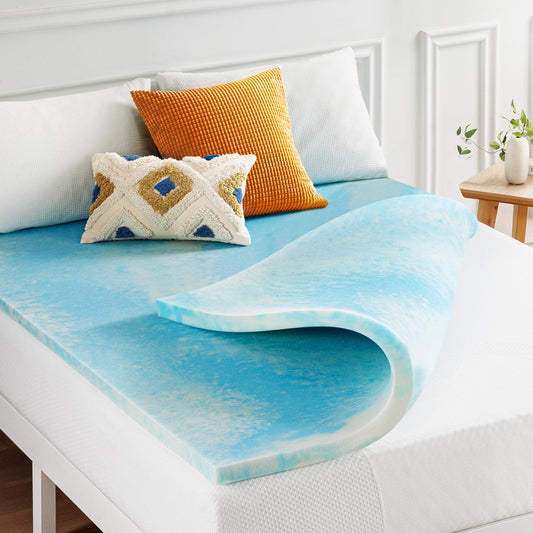 Best Price Mattress 1.5 Inch Swirl Gel AeroBreeze Cooling Air Flow Memory Foam Mattress Topper, Dorm Essentials, King
