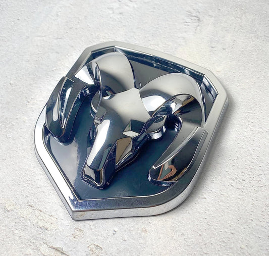 Autogem Chrome RAM Grille Emblem – Fits 2013–2018 RAM 1500, 2500, 3500 – Durable ABS Replacement Badge