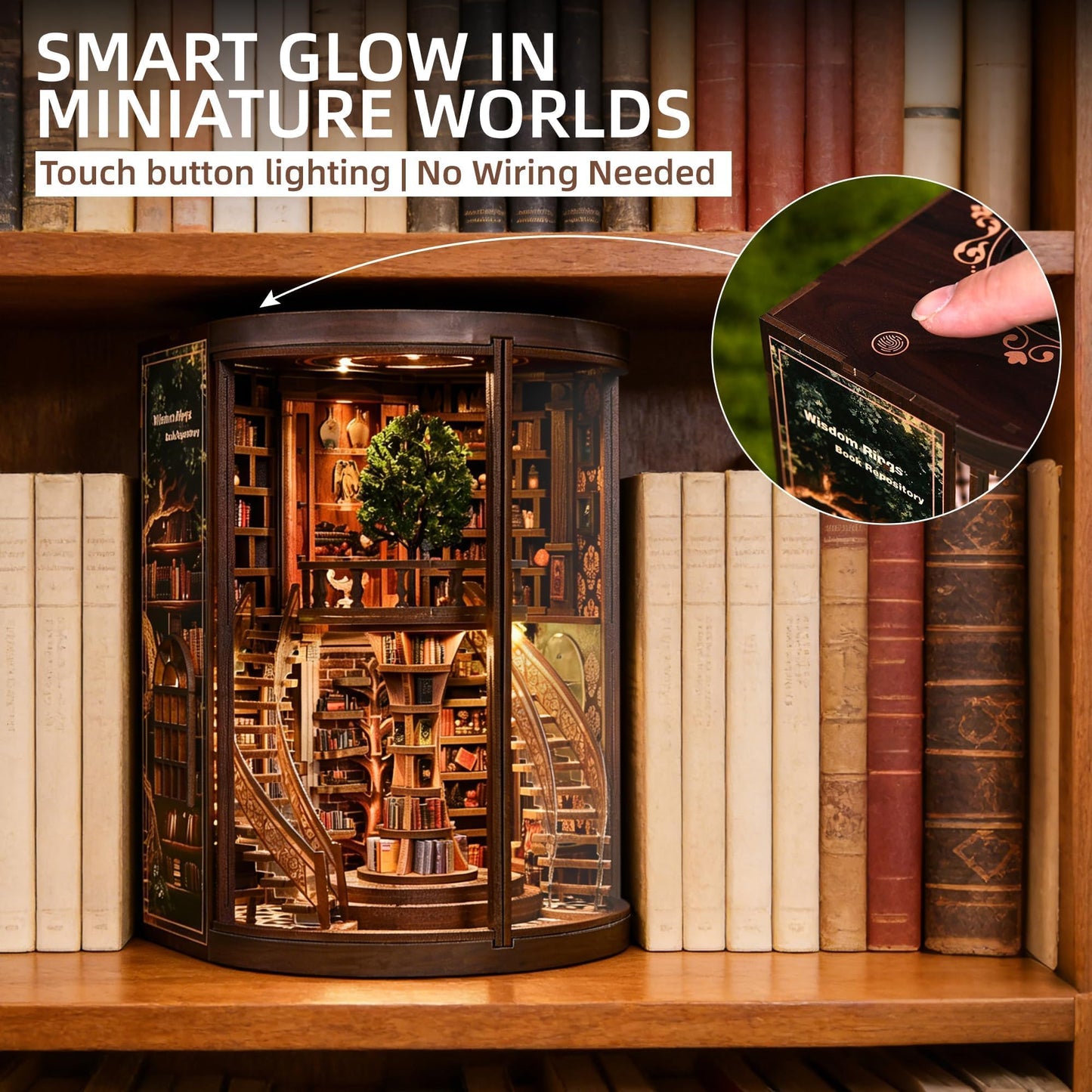 CRIOLPO Dollhouses Book Nook Kit