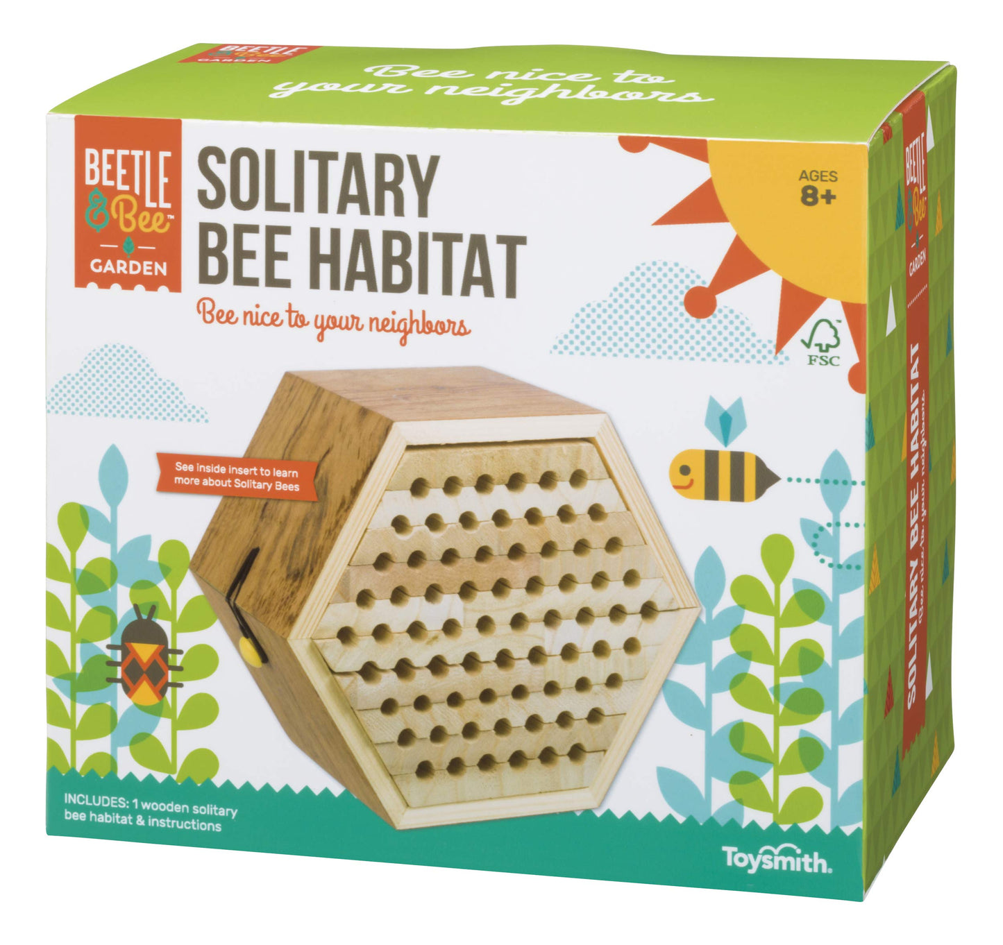 Toysmith Beetle & Bee Solitary Bee Habitat