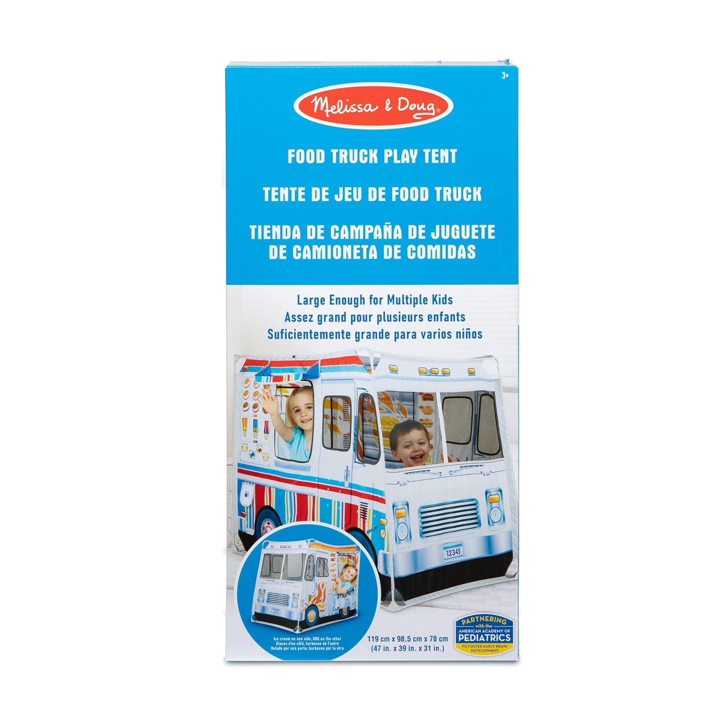 Melissa & Doug Food Truck Kids Toy Play Tent | Pretend Play | 3+ | Gift for Boy or Girl