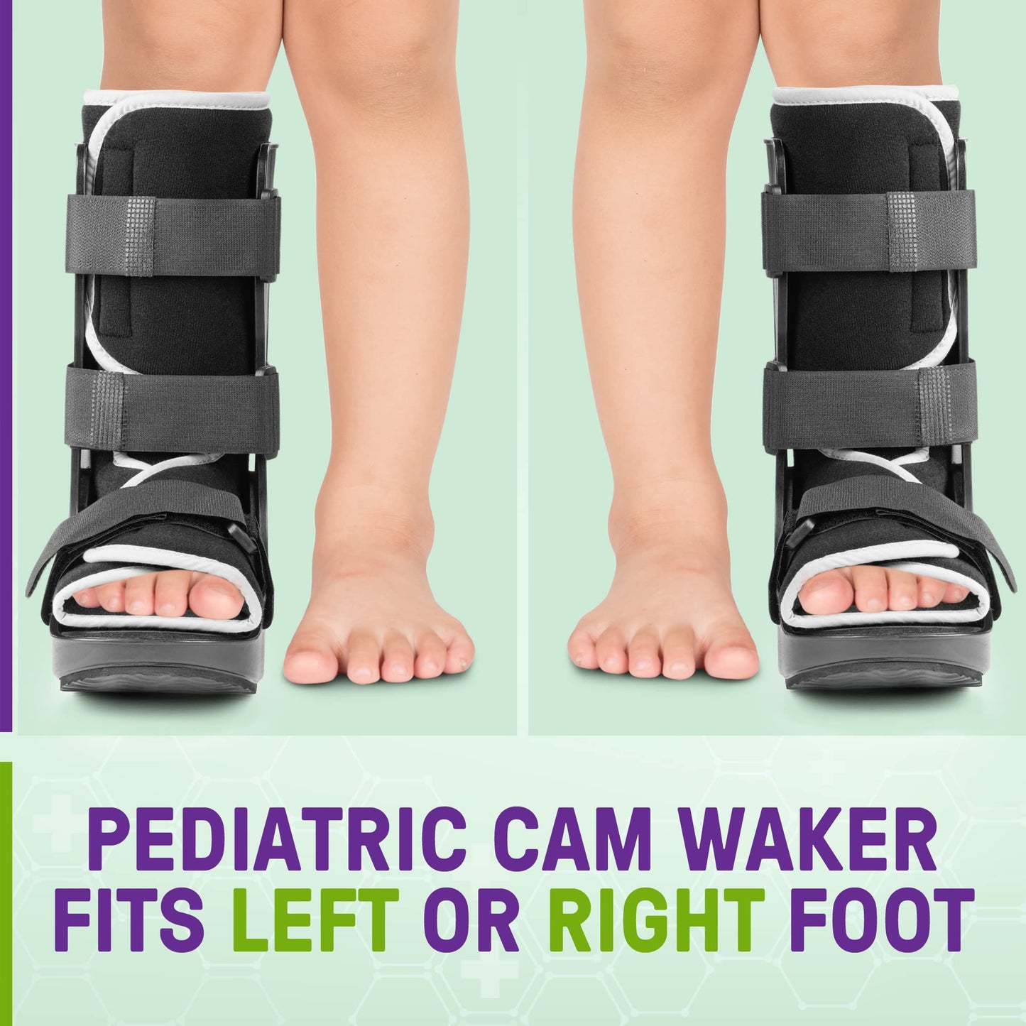 MARS WELLNESS Pediatric Walking Boot For Kids - Sprained Ankle Pediatric Ankle Brace - Kids Walking Boot - XL - Fits Children Ages 6.5-8 Years Old