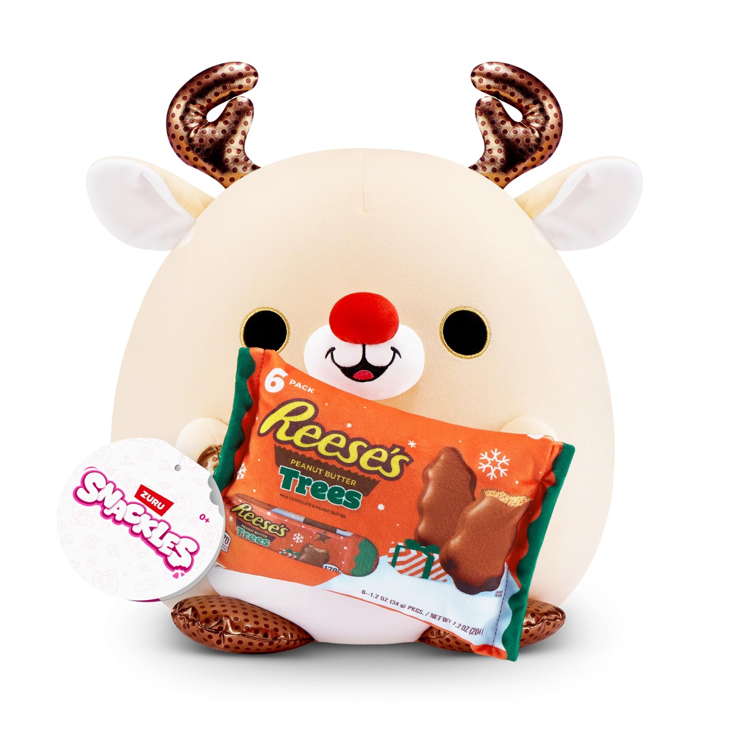 SNACKLES-Christmas 14"-Series 1-Plush 14" Reindeer&Reese's Peanut Butter Trees