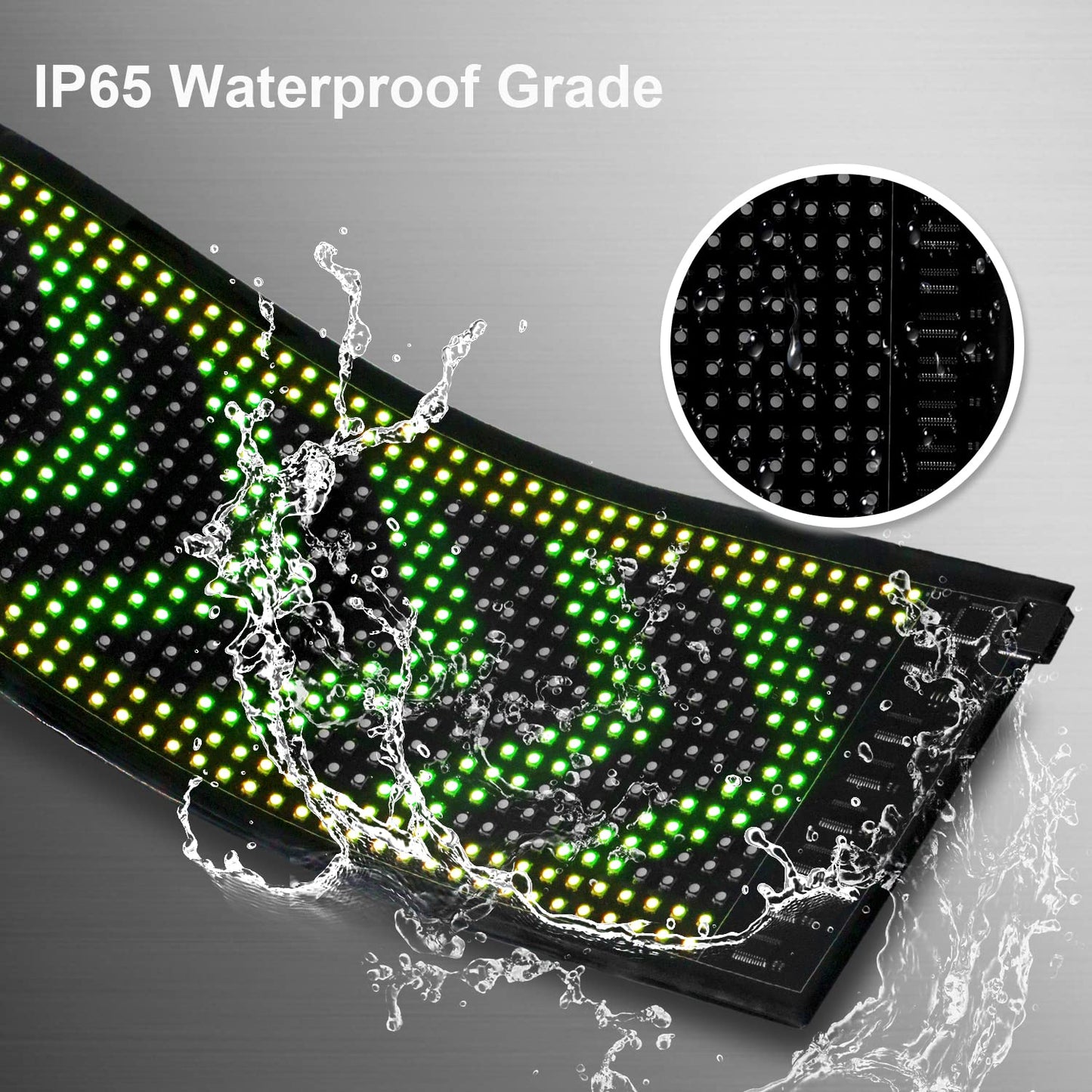 HOIOS Programmable LED Scrolling Sign - USB 5V LED Matrix Panel Smart APP Control DIY Text Patterns for Car Window 15x4