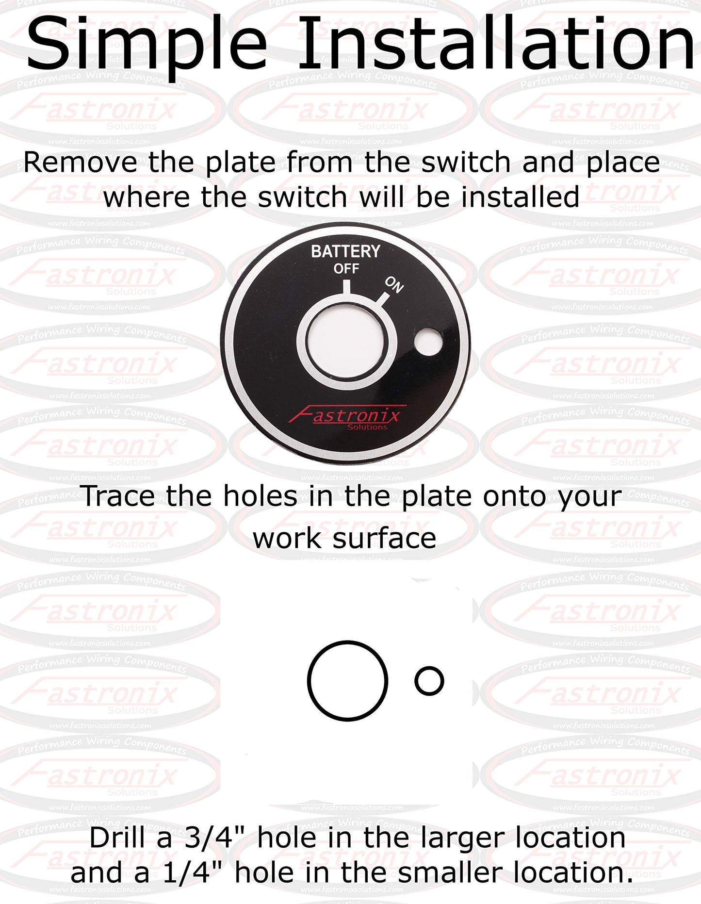Fastronix 300A 1/2" Severe Duty Battery Disconnect Switch with Face Plate