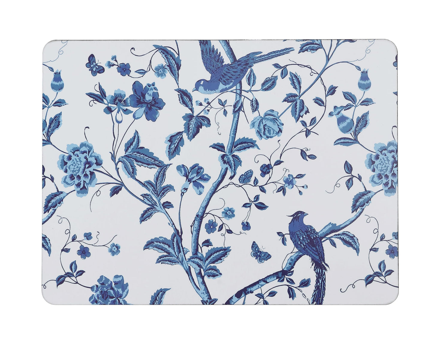 Laura Ashley Cork Placemats 16 x 12-inch for Kitchen and Dining Tables, Heat Resistant, Durable, Easy Clean, Set of 4, Summer Palace