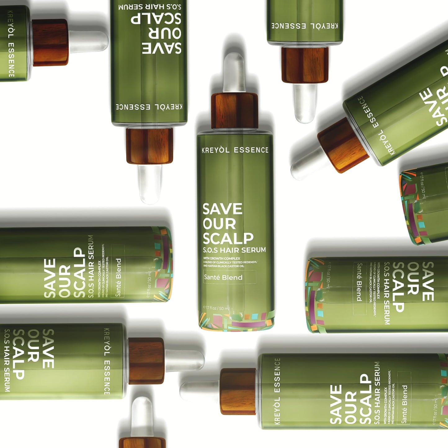 Kreyol Essence - Save Our Scalp Serum (S.O.S Serum) - Redensyl + Haitian Black Castor oil, Fuller Looking Hair, Cold Pressed Castor Oil, Natural Ingredients 1.7 oz