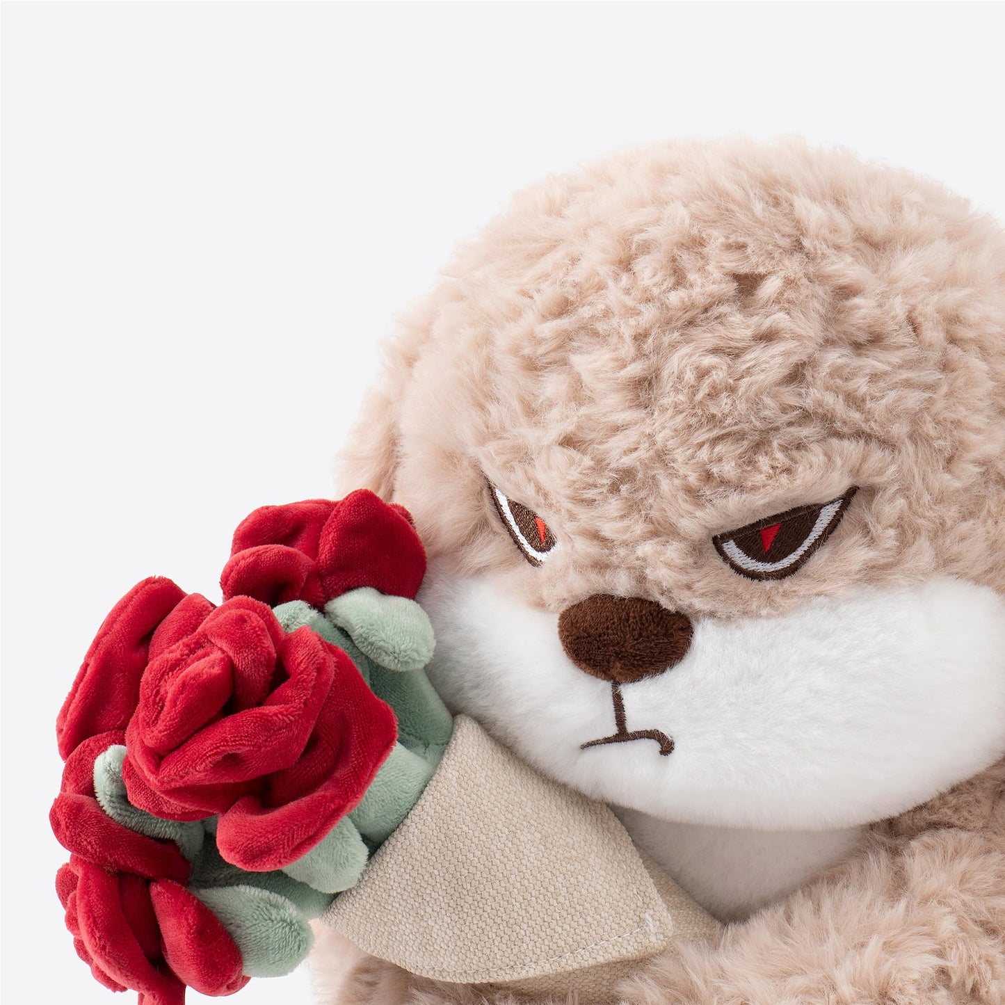 Adorable Plush Bunny 11.8 Inch Hugged Rose Bouquet Ultra Soft Toy for Girls Boys Valentine's Day (Coffee/Red) A Surprise That Never Fades