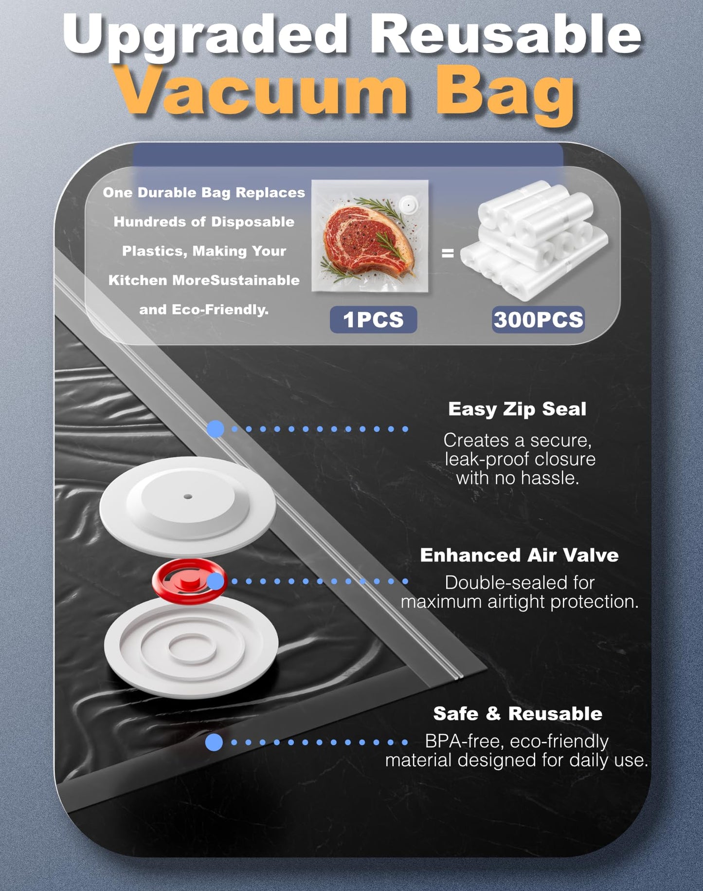Compact Vacuum Sealer for Food, Handheld Saver Vacuum Sealer Machine with 30 Reusable Bags for Preservation & Fresh White