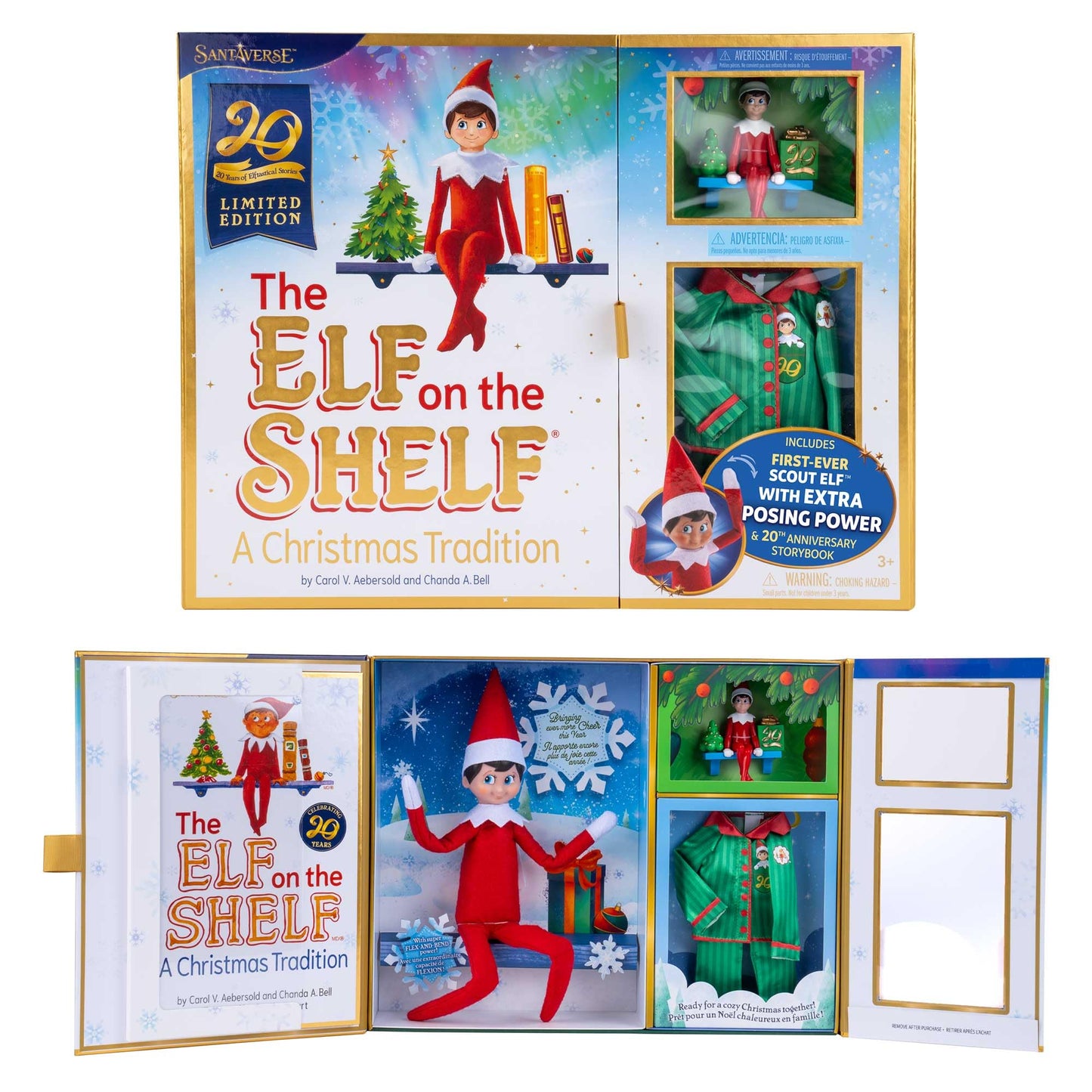 The Elf on the Shelf Boy Blue Eyes 20th Anniversary Box Set