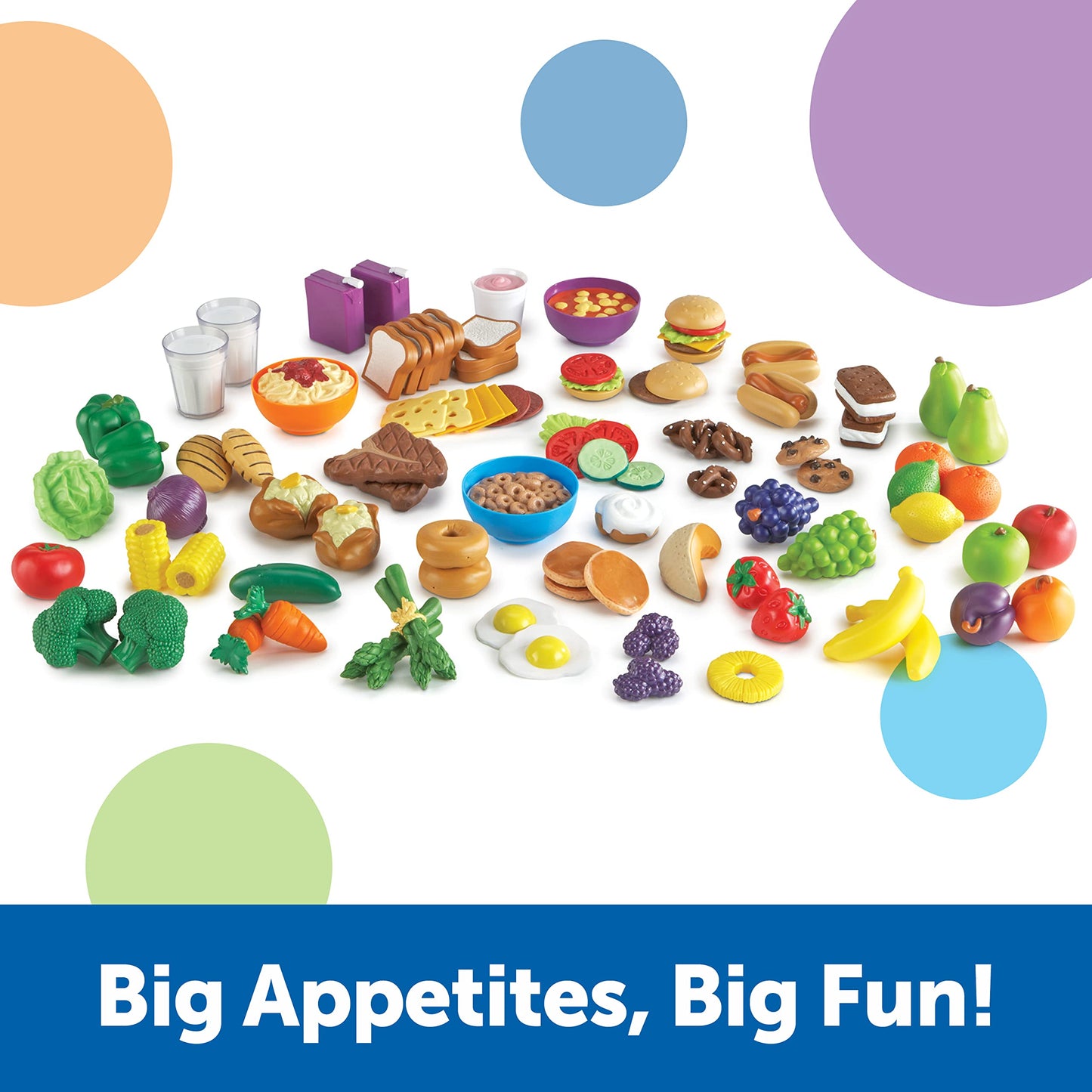 Learning Resources New Sprouts Classroom Play Food Set - Play Food for Toddlers, Toddler Learning Toys , Ages 18 Months +, 100 Pieces,