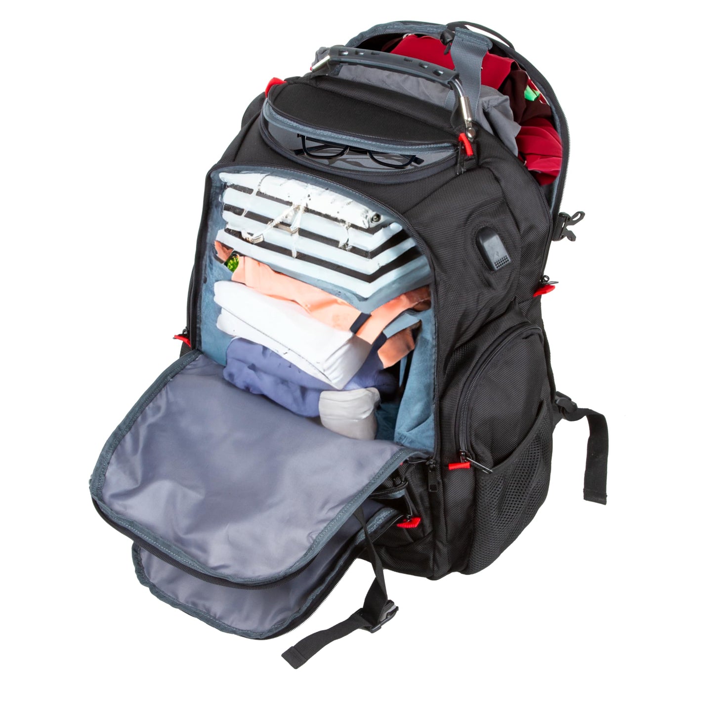 OPACK Travel Business Laptop Backpack, Anti Theft Slim RFID Blocking pocket Durable 17.3 Inch Laptops Backpack, USB Charging Port, Water Resistant