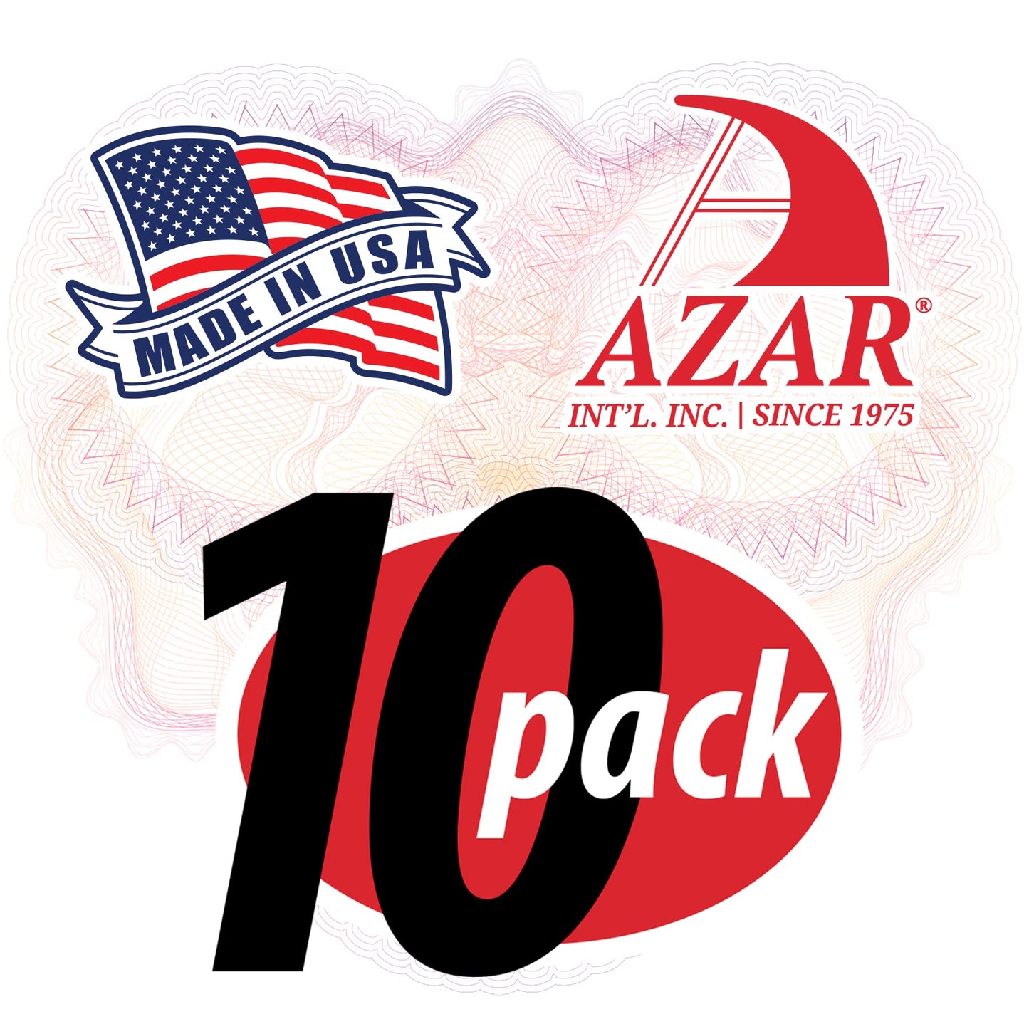 Azar Displays 192810 11" W x 4.25" H 2-Sided Nameplate (10 Pack)