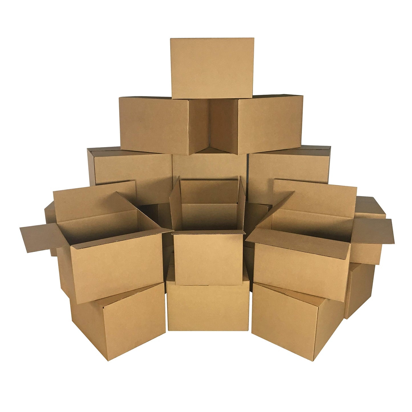 UBMOVE 18 x 14 x 12 inch Medium Size Boxes, 15 Pack, Single Wall Corrugated Cardboard Moving & Storage Boxes for Packing, Moving & Storage
