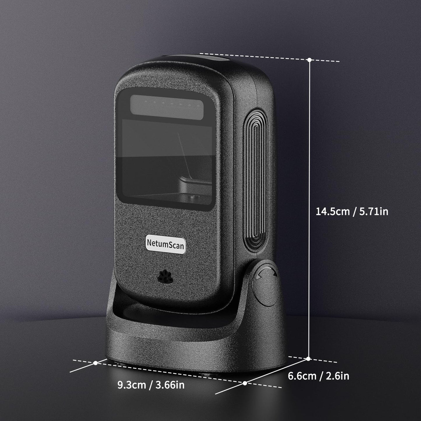 NetumScan Automatic Hands-Free Barcode Scanner - 1D/2D Desktop USB Wired Scanner for Retail Store, Warehouse, Supermarket, POS System, Checkout Counter (Windows/Mac/Linux)