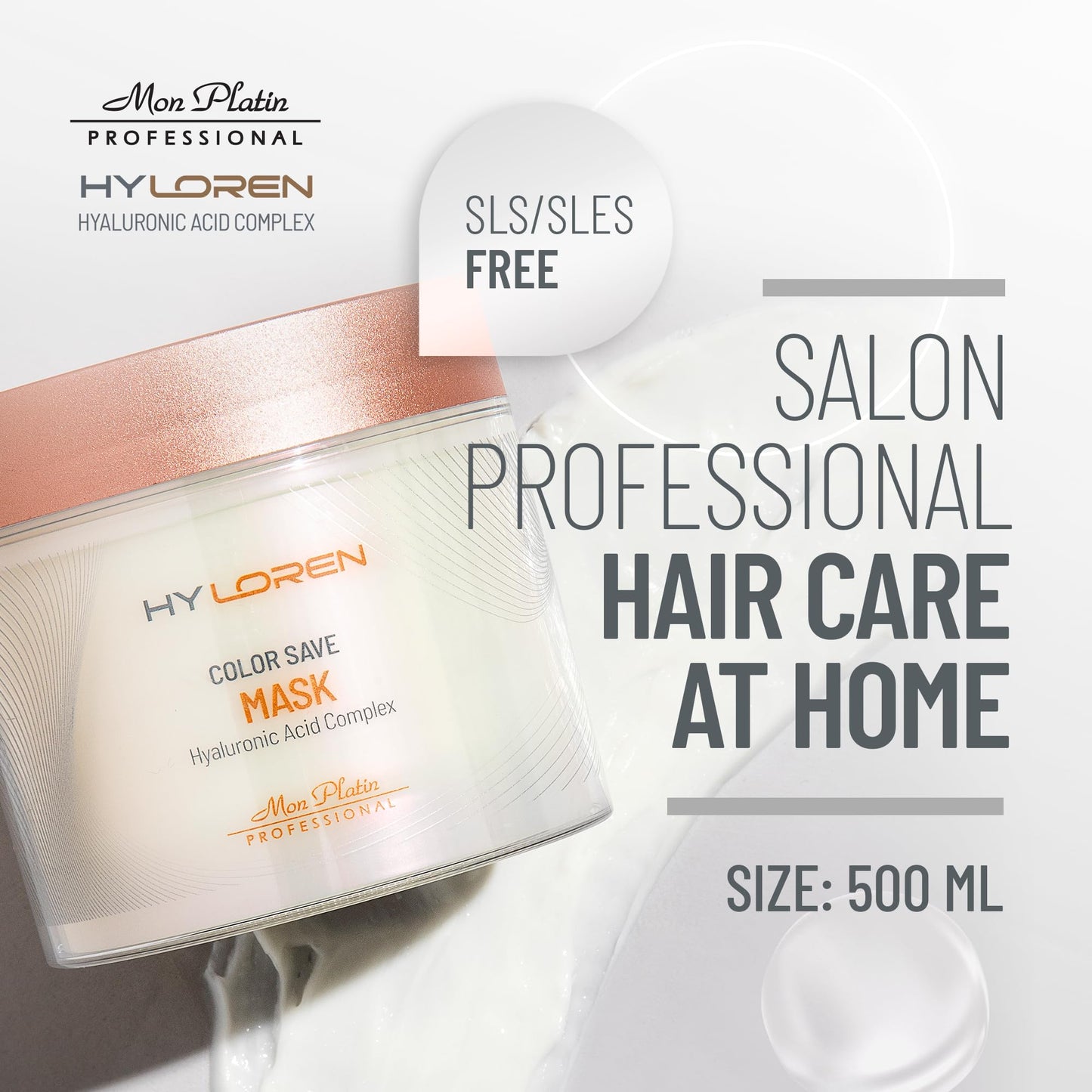 Mon Platin Professional HY LOREN Conditioner, 500ml, Sulfate Free, Unisex