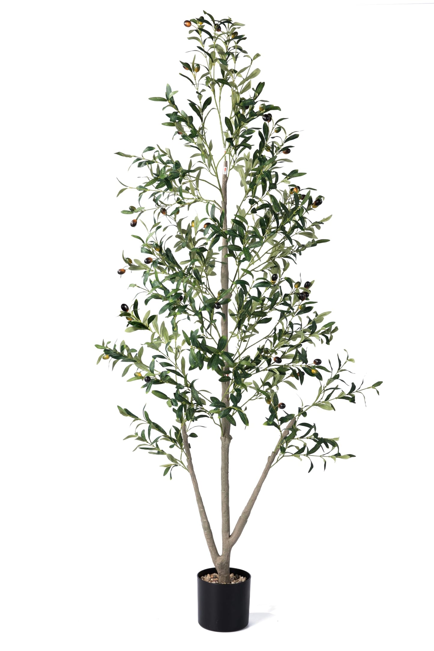 Olive Trees Artificial Indoor, 5FT Tall Faux Olive Tree with Moss and Planter, Artificial Plants Indoor with Realistic Silk Leaves and Lifelike Fruits, Fake Tree for Home Office Living Room Decor