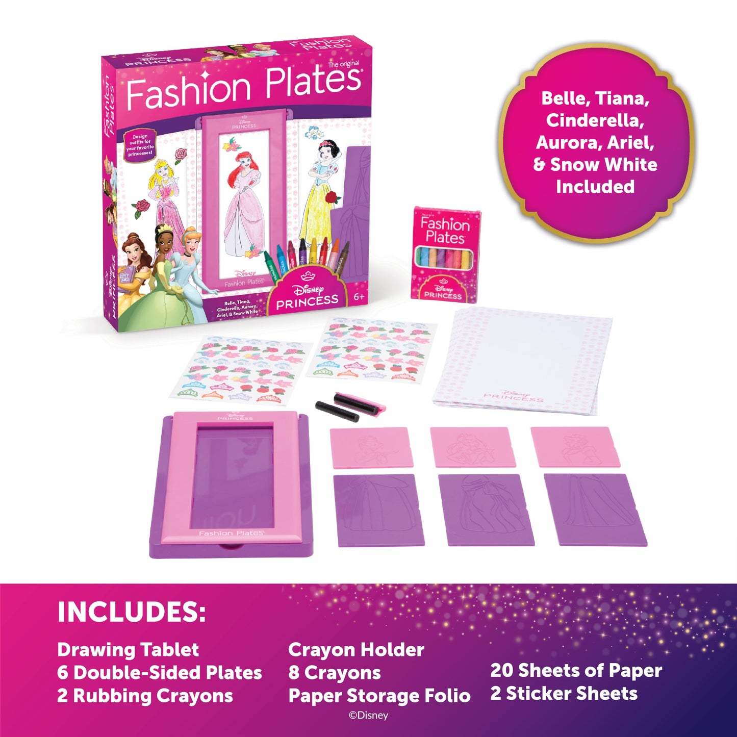 Fashion Plates Disney – Mix-and-Match Drawing Kit, Arts and Crafts