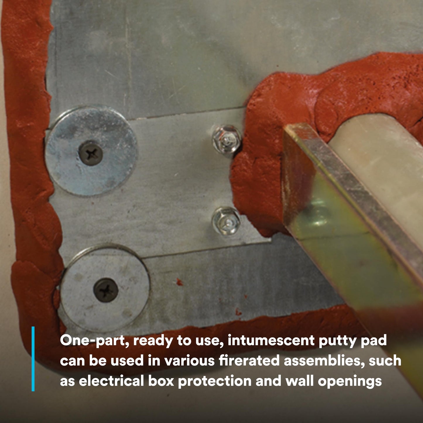 3M Fire Barrier Moldable Putty Pads MPP+, Red Color, One-Part, Ready-To-Use, Intumescent Material, 7 in x 7 in, Case of 20