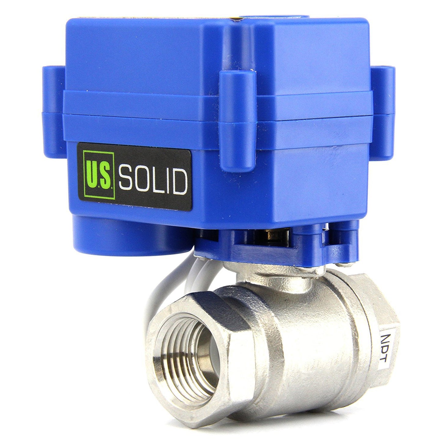 U.S. Solid Motorized Ball Valve- 3/4" Stainless Steel Electrical Ball Valve with Full Port, 9-24V AC/DC and 3 Wire Setup