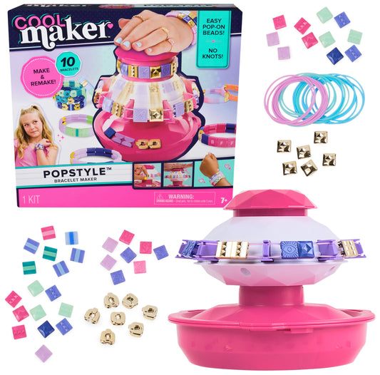 Cool Maker, PopStyle Bracelet Making Kit with 170 Beads, Make & Remake 10 (Packaging May Vary), Jewelry Kit, Gifts & Stocking Stuffers for Girls Ages 7 and up
