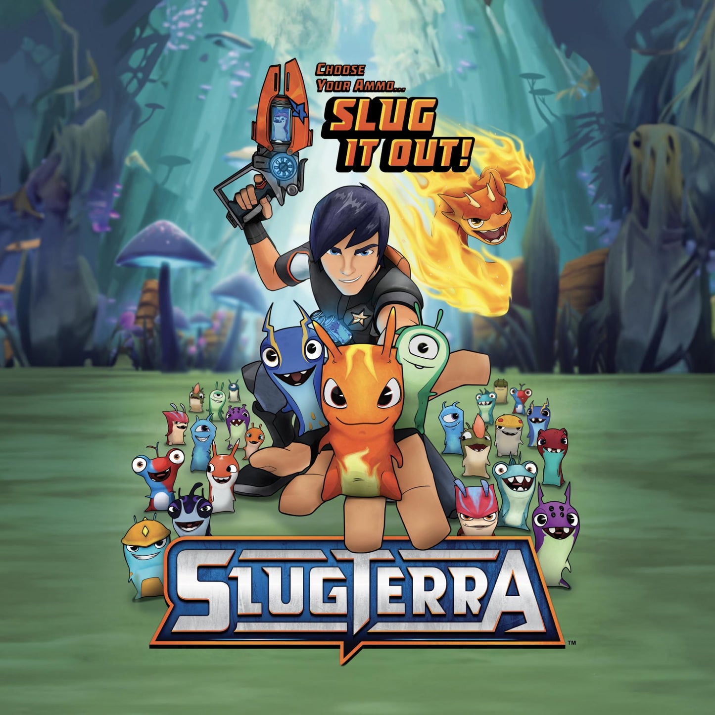 Slugterra Eli's Rapid Fire Blaster, Holds 6 Slug Ammo, Foam Slugs Shoot Over 30 Feet, Pull Back to Launch Each Slug, Includes 8 Slug Ammo, Toy for Kids & Teens