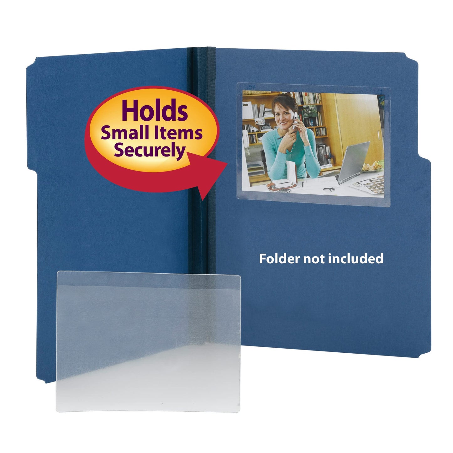 Smead Self-Adhesive Poly Pocket, 6" x 4", Standard Photo Size, Clear, 100 per Box (68164)
