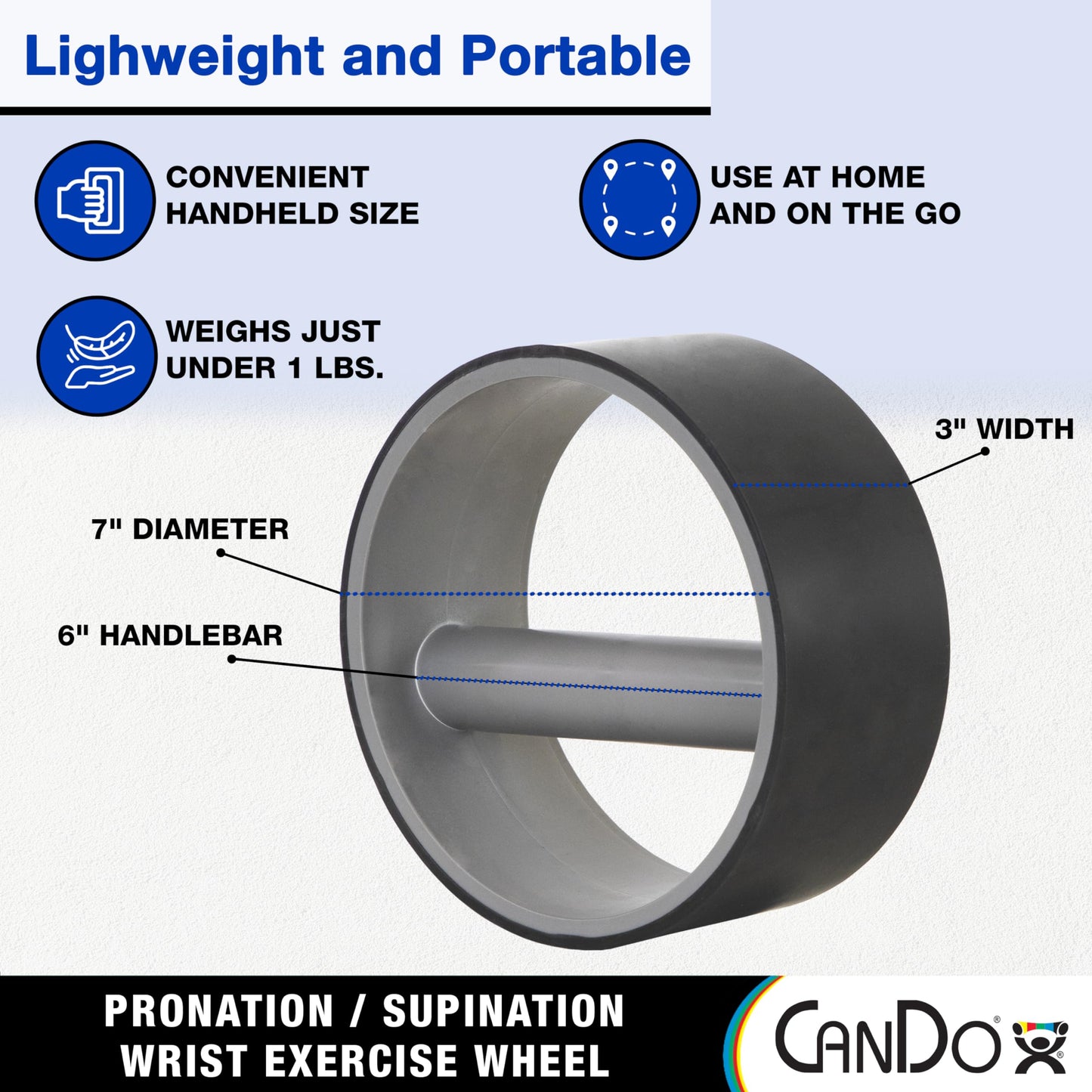 CanDo Pronation/Supination Wrist Exercise Wheel