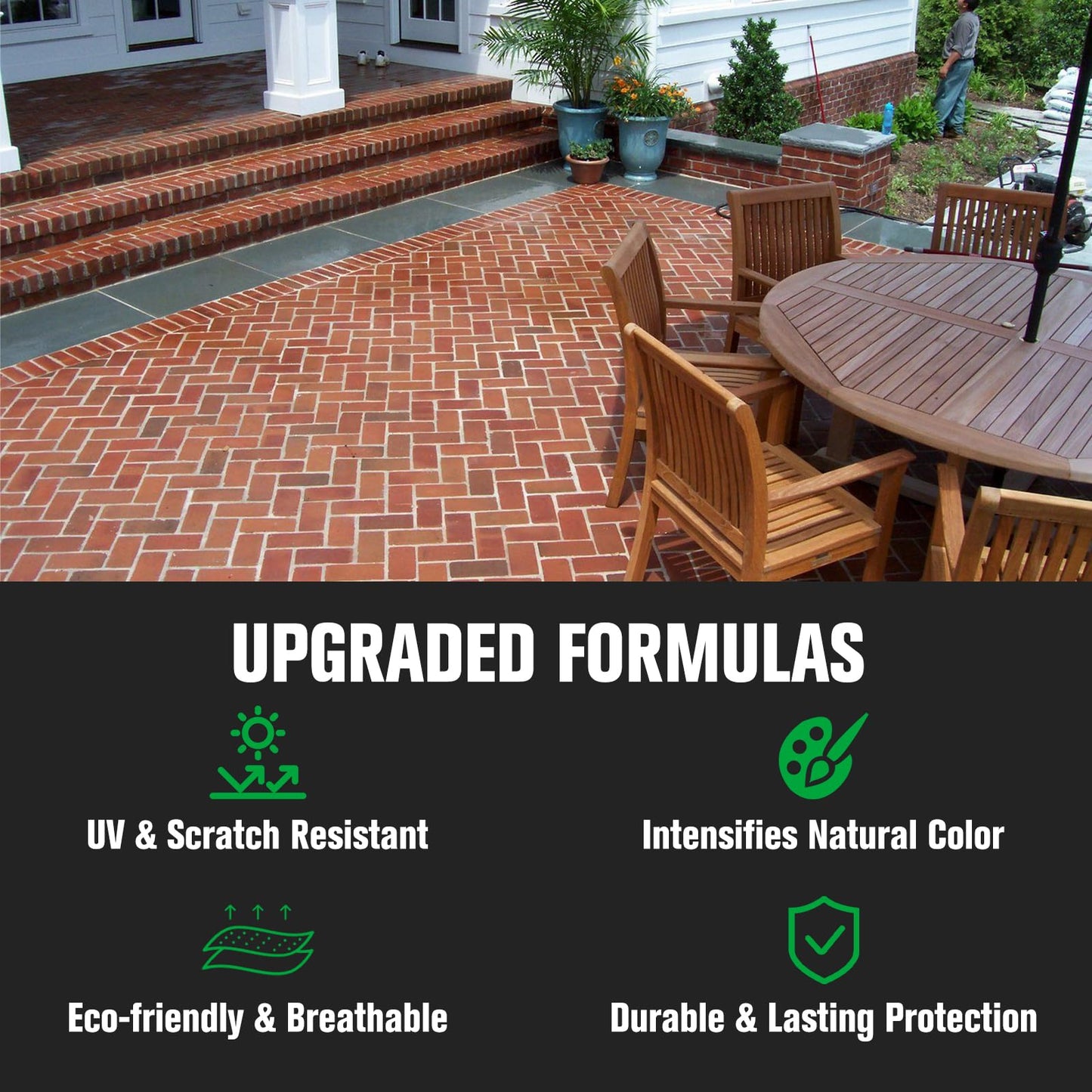 Premium Stone Sealer, 1 Gallon – Max Gloss Wet Look for Pavers, Driveways & Patios – Waterproof & UV Resistant, Long-Lasting Protection with Enhanced Color for Natural Stone Surfaces