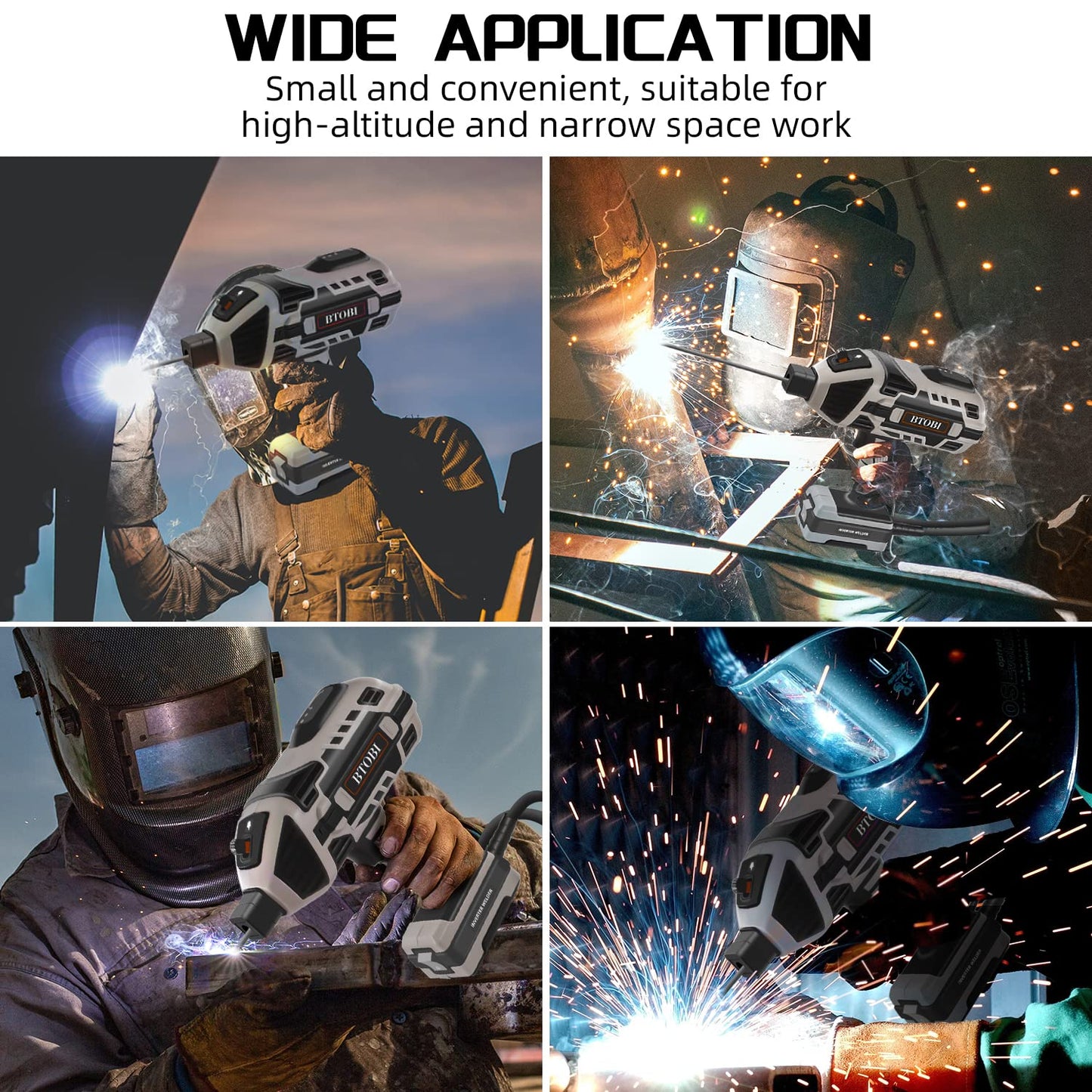 Welding Machine,Portable ARC Welder Machine Gun,IGBT Standing Handheld Welding Machine, 6 variable current adjustment,suitable for 3/32"-1/8" Stick Welder,BTOBI 110V Welder Machine Kit…