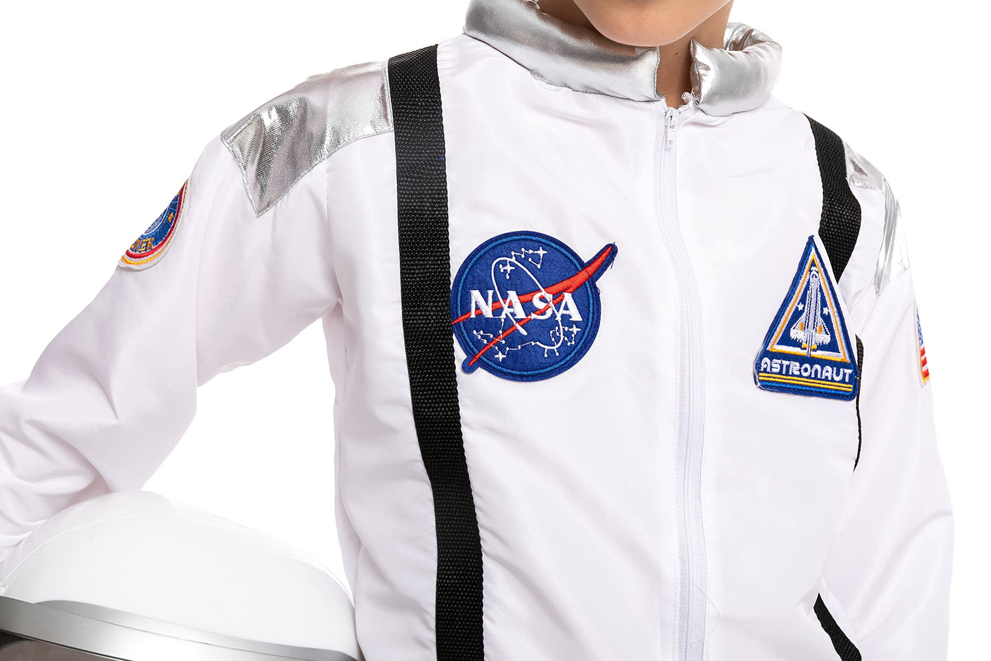 Spooktacular Creations Halloween Astronaut Costume for Kids, Unisex White Astronaut Outfit Set with Helmet, Toddler Pilot Jumpsuit for Halloween Costume Dress-Up Party (Small, 5-7 yrs)