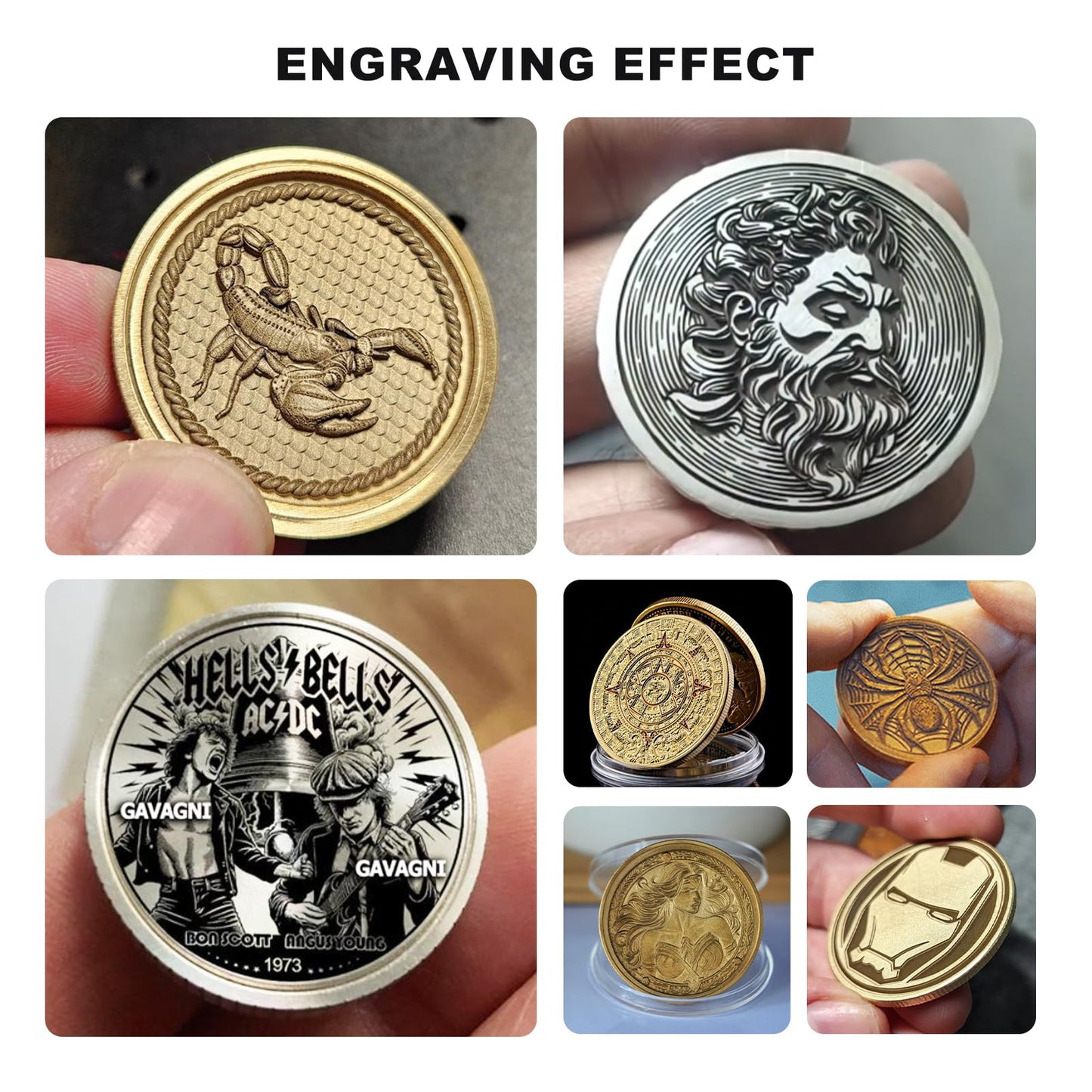 ComMarker 20 Pcs 3mm Brass Blank Challenge Coin,3mm Thickness Threaded Edged 40 mm Engraving Blanks Coins,Acrylic Protection Box for DIY Crafts Engraving Travel Commemorative Collection Supplies