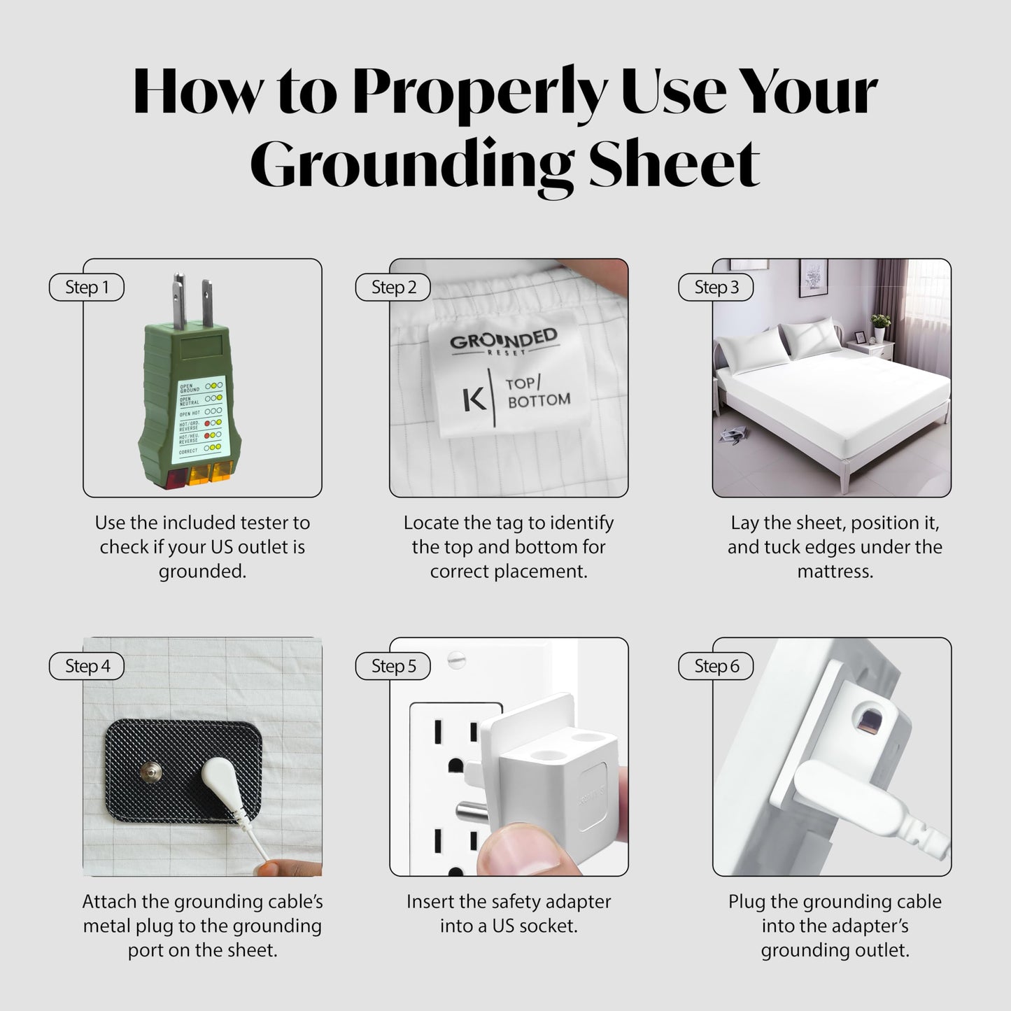Grounding Sheets King Size 76x80x13.5 Inches – Organic Cotton with Silver, White Grounded Sheets King Size for Overall Improved Wellbeing, with 15 ft Grounding Cord