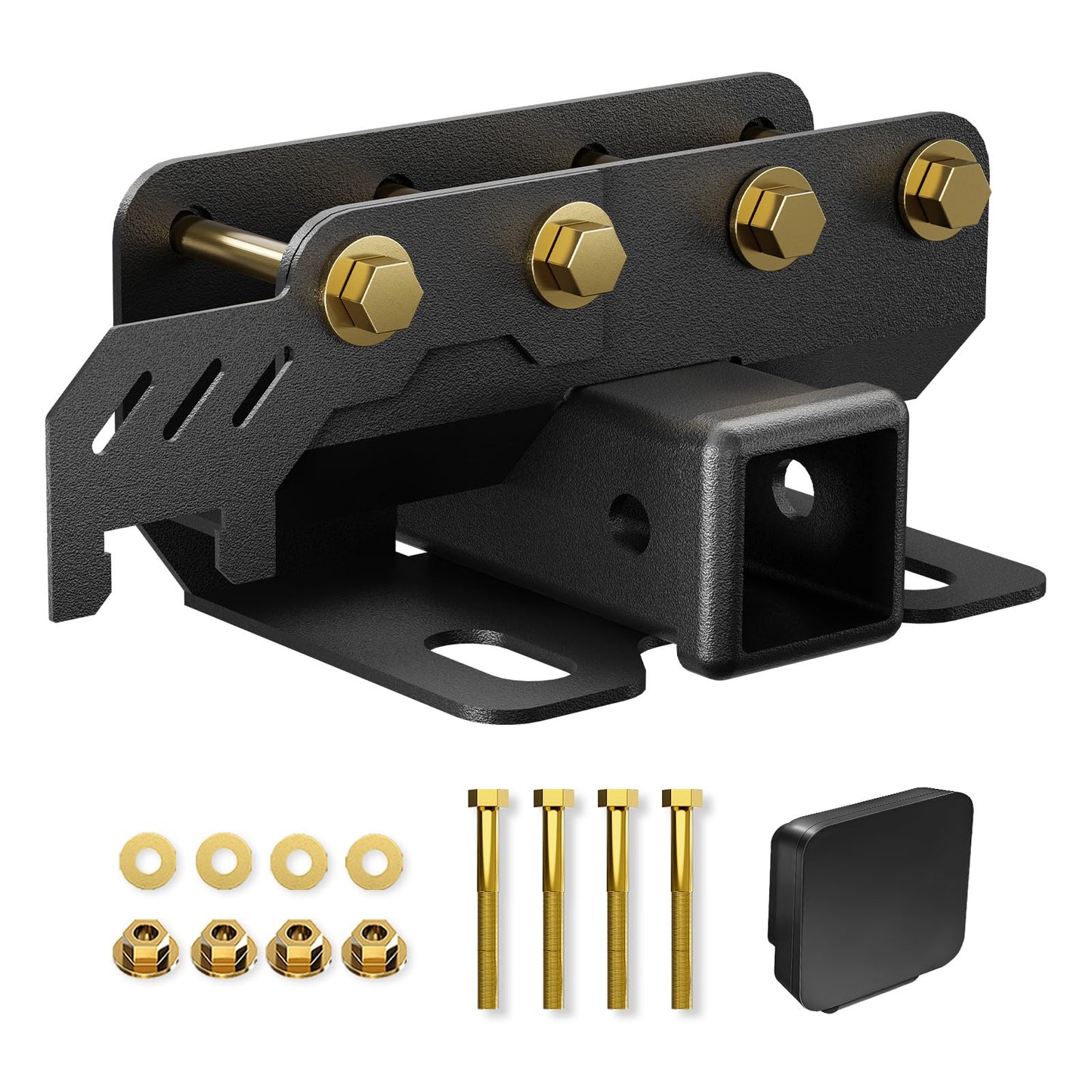 YZONA Tow Hitch 2 Inch, for Ford Bronco Tow Hitch Trailer Kit Compatible for 2021-2026 Ford Bronco 2 Door & 4 Door Hitch Receiver with Cover, Rear Bumper Towing Hook Combo (Exclude Bronco Sport)