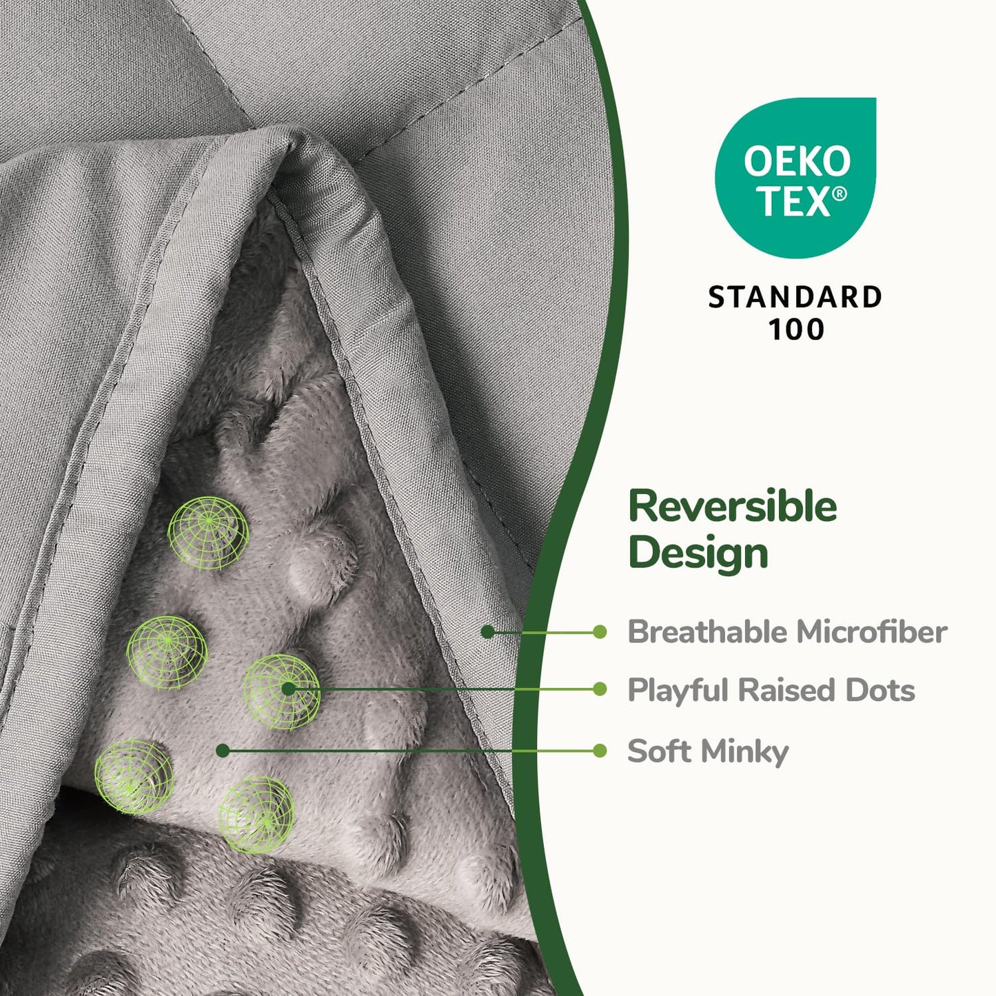 Sivio Weighted Blankets for Adults, Soft Minky Heavy Blanket for Calm Sleeping, Brethable Cooling Weighted Throw Blanket for Men and Women, Grey, 60 x 80in, 15lbs