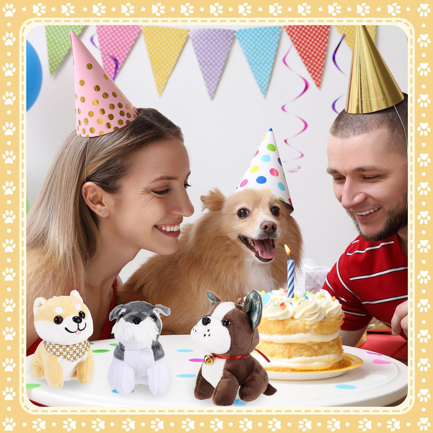 Aoriher 18 Pcs Mini Plush Dogs Bulk Puppy Stuffed Animals Small Stuffed Cute Assorted Soft Plush Toys Doll for Puppy Birthday Party Favors(Novelty Dog)