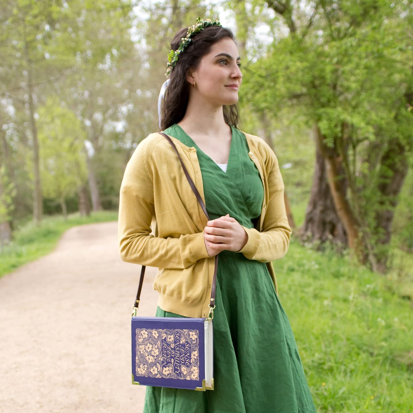 Well Read Co Crossbody Purse Handbag for Book Lovers - Sense and Sensibility, Vegan Leather, Large