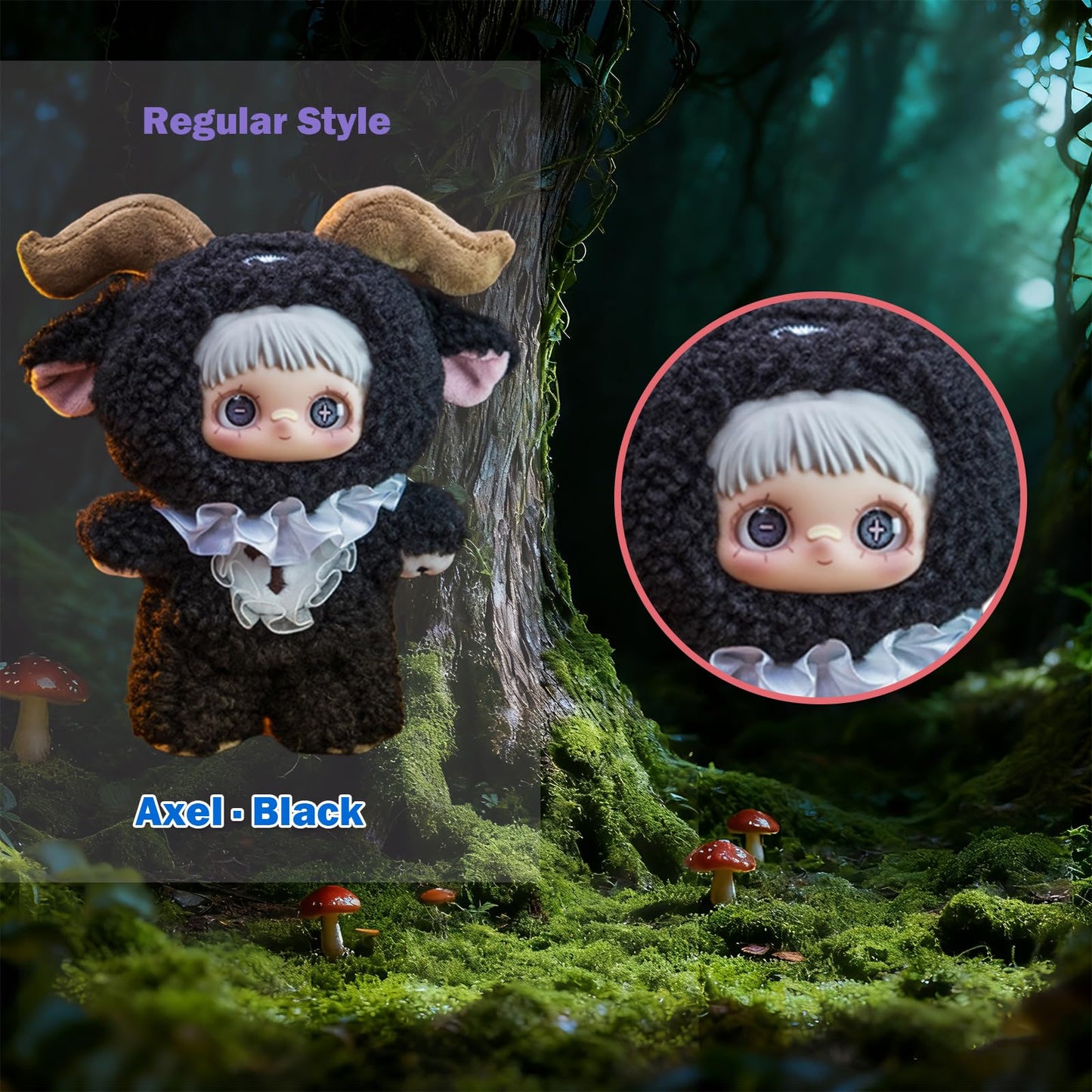 Waicommen Maymei Dark Forest Series Blind Plush Box, 1PC (1 of 7 Possible Styles), 6 Regular Figure and 1 Hidden Figure, for 15 Years Old and Up Collection, (Pack of 1)