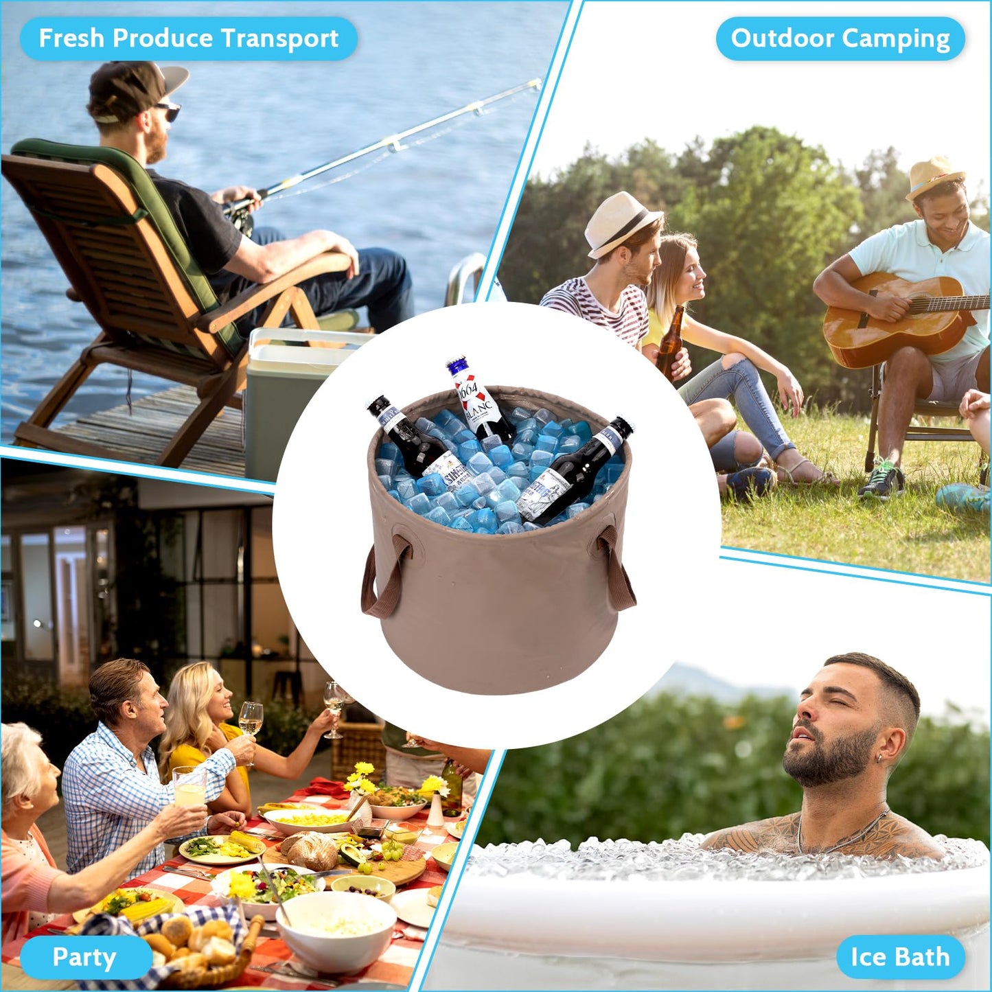 360 Pack Reusable Ice Cubes Refreezable Ice Cubes Without Diluting Reusable Ice Cubes for Drinks Large Pack Ice Cube Frozen BPA Free for Party Bars Ice Bath Camping