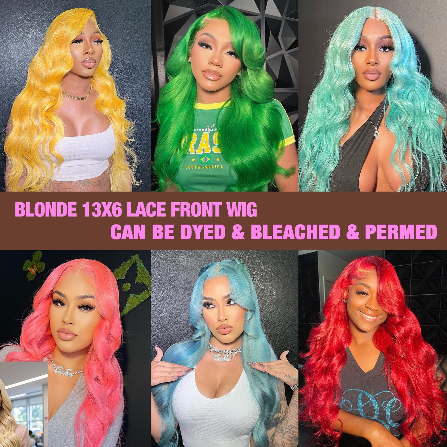 NKMR 613 Lace Front Wig Human Hair 13x6 Blonde Wig Human Hair 180 Density HD Transparent Body Wave Lace Front Wigs Pre Plucked with Baby Hair(24Inch)