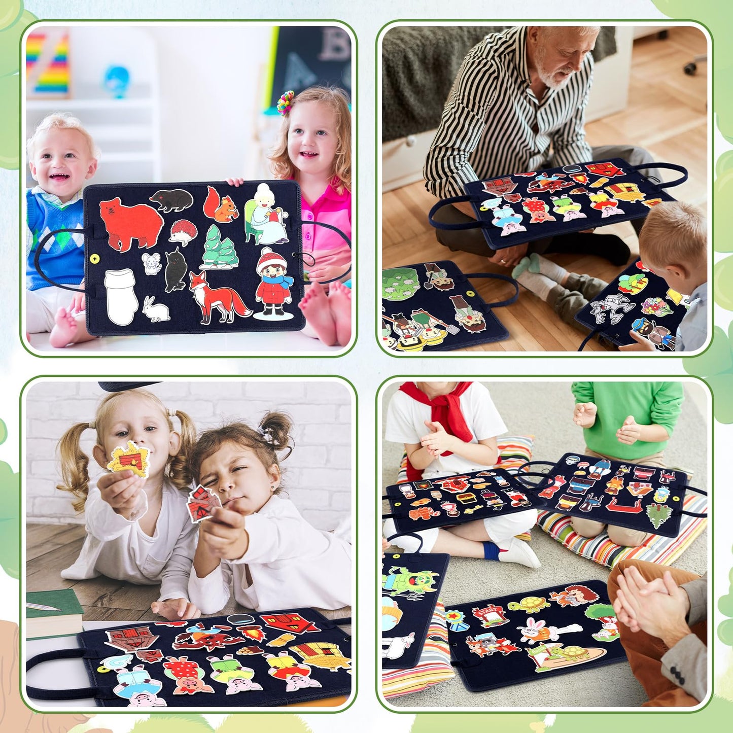 Windkream 12 Set Felt Board Stories Pieces Set Felt Animals Bible Fairy Tales for Preschool Animals Figures Flannel Board Stories for Toddlers Preschool Kindergarten Storytelling (Bible)