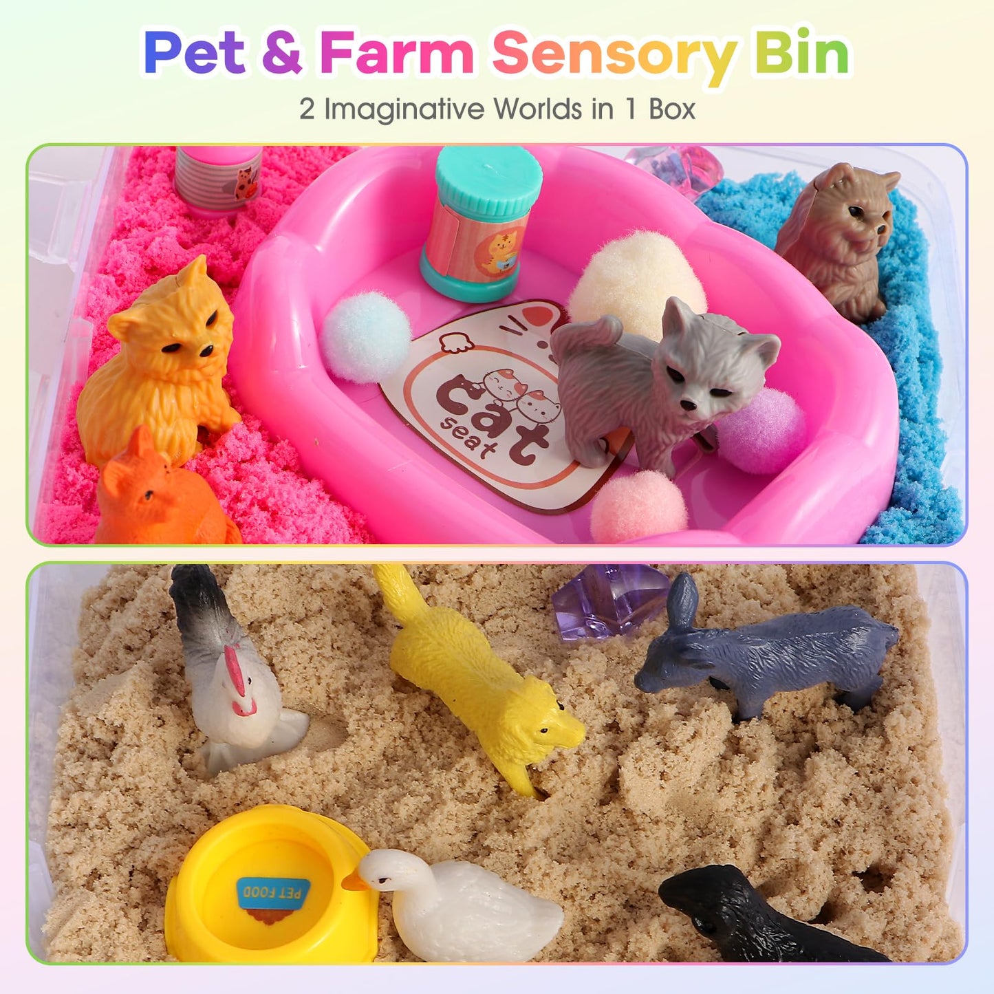 Dqoetort Stackable Sensory Bin